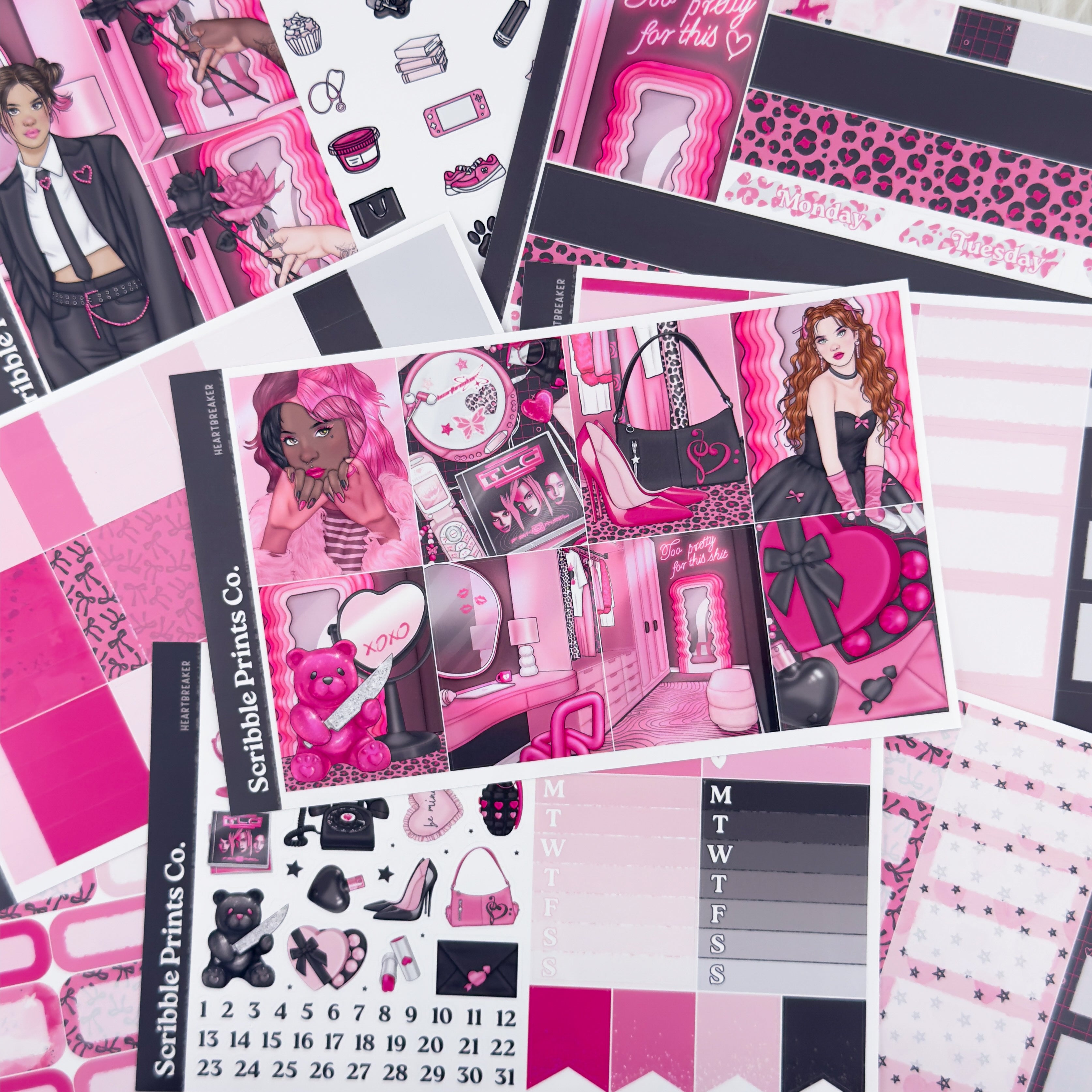 Heartbreaker – Glossy Weekly Planner Kit