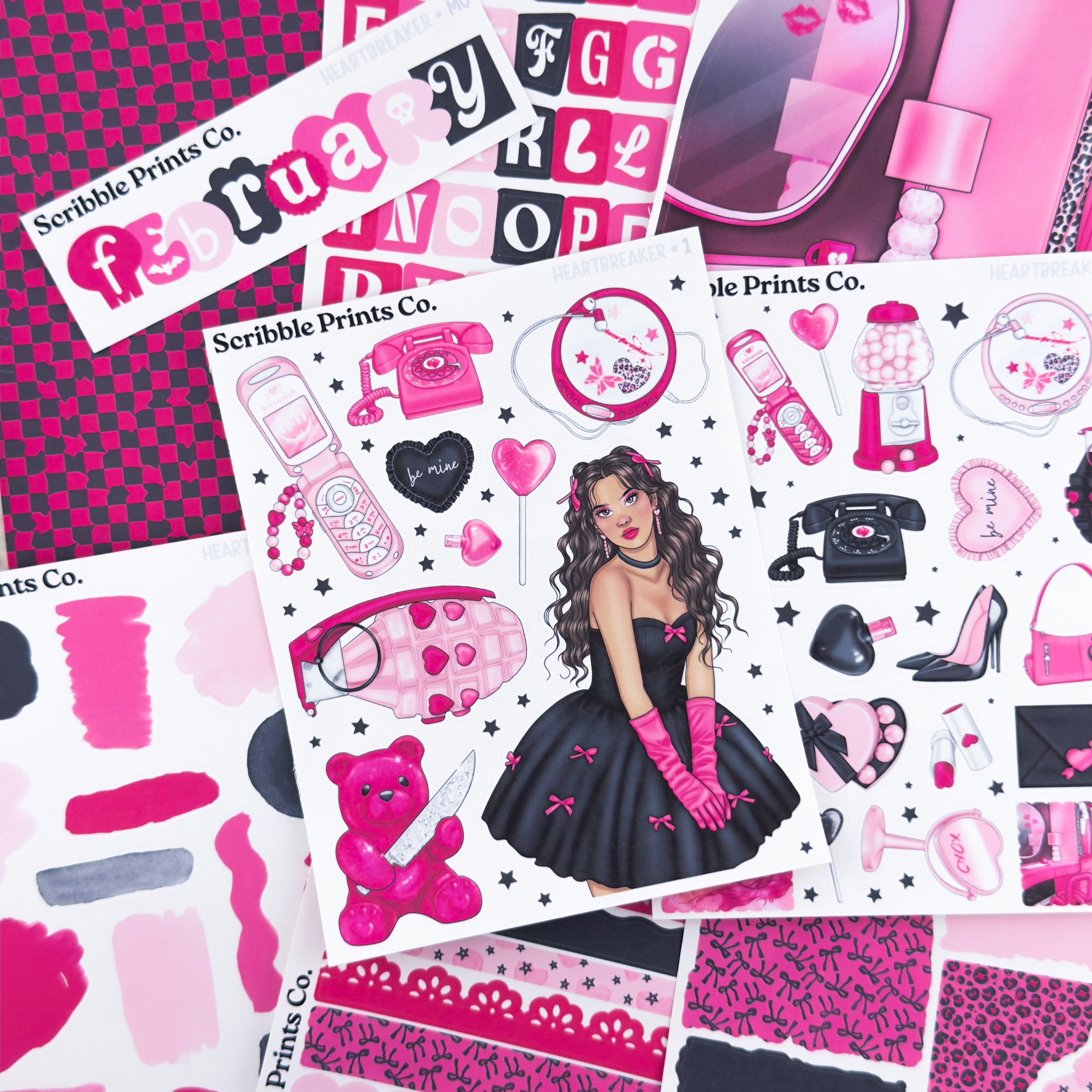 Heartbreaker Journal Sticker Collection | Matte Removable Reading & Planner Stickers