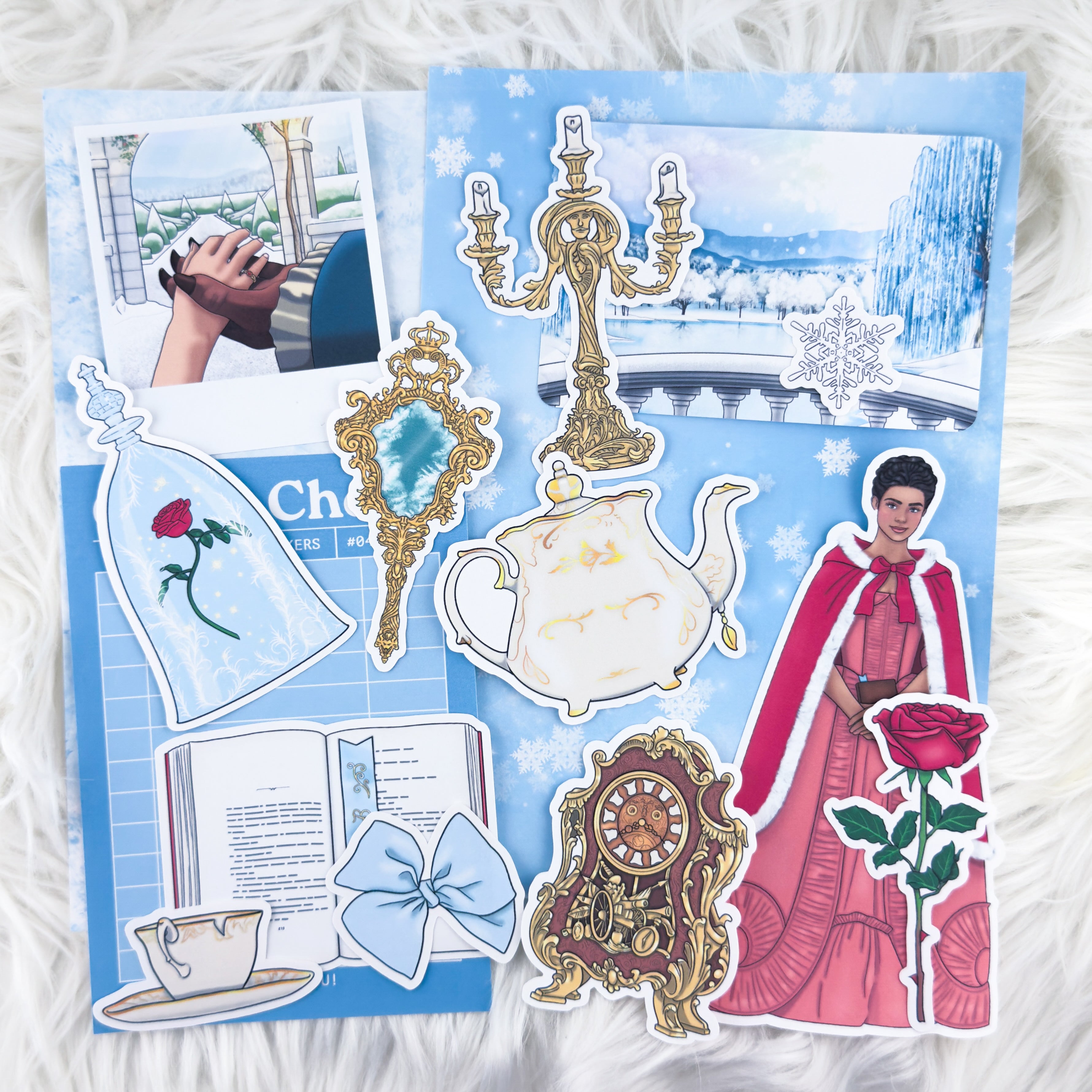 Enchanted Winter – Junk Journal Collage Kit // Matte Sticker Collection