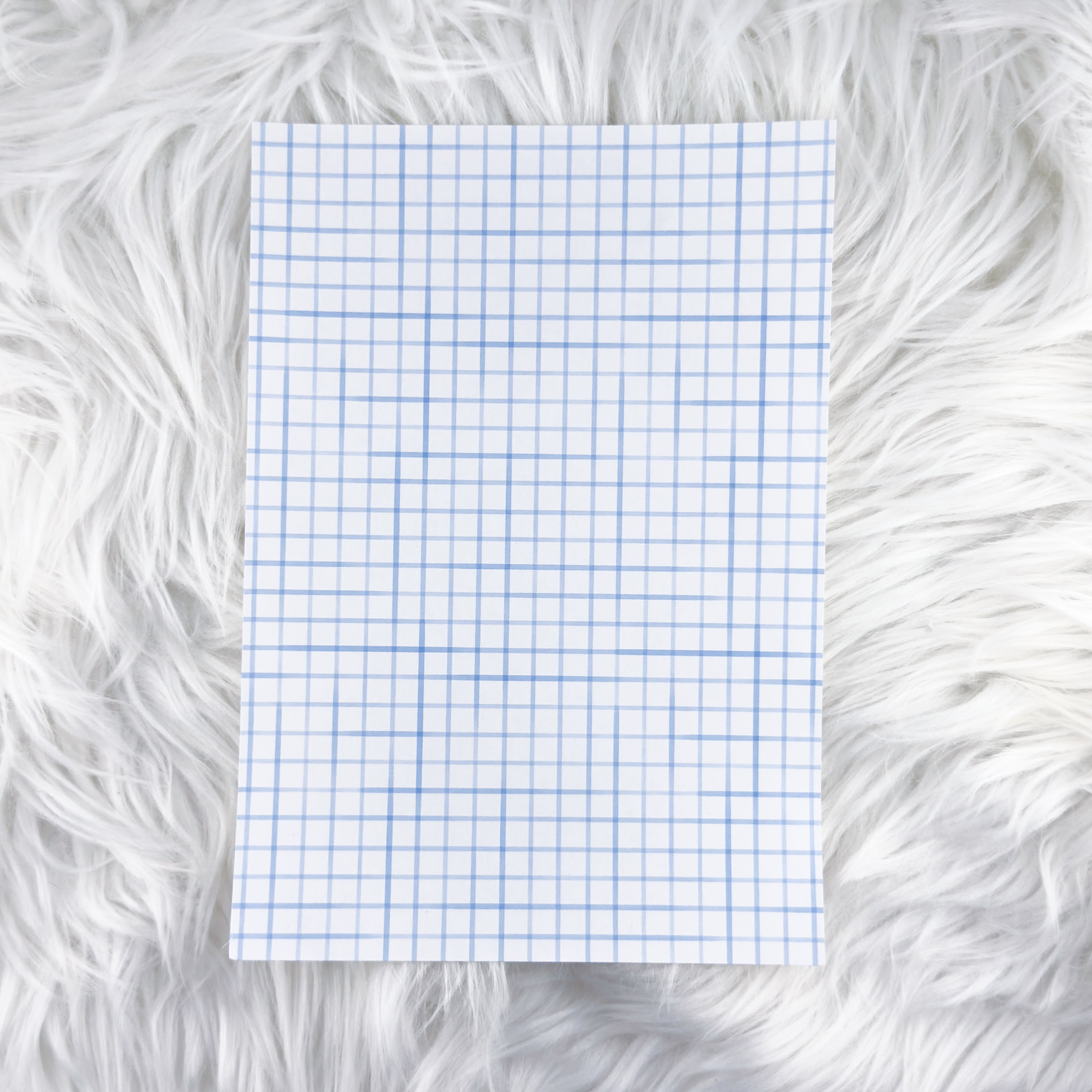 Blue Grid - A5 Matte Sticker Paper