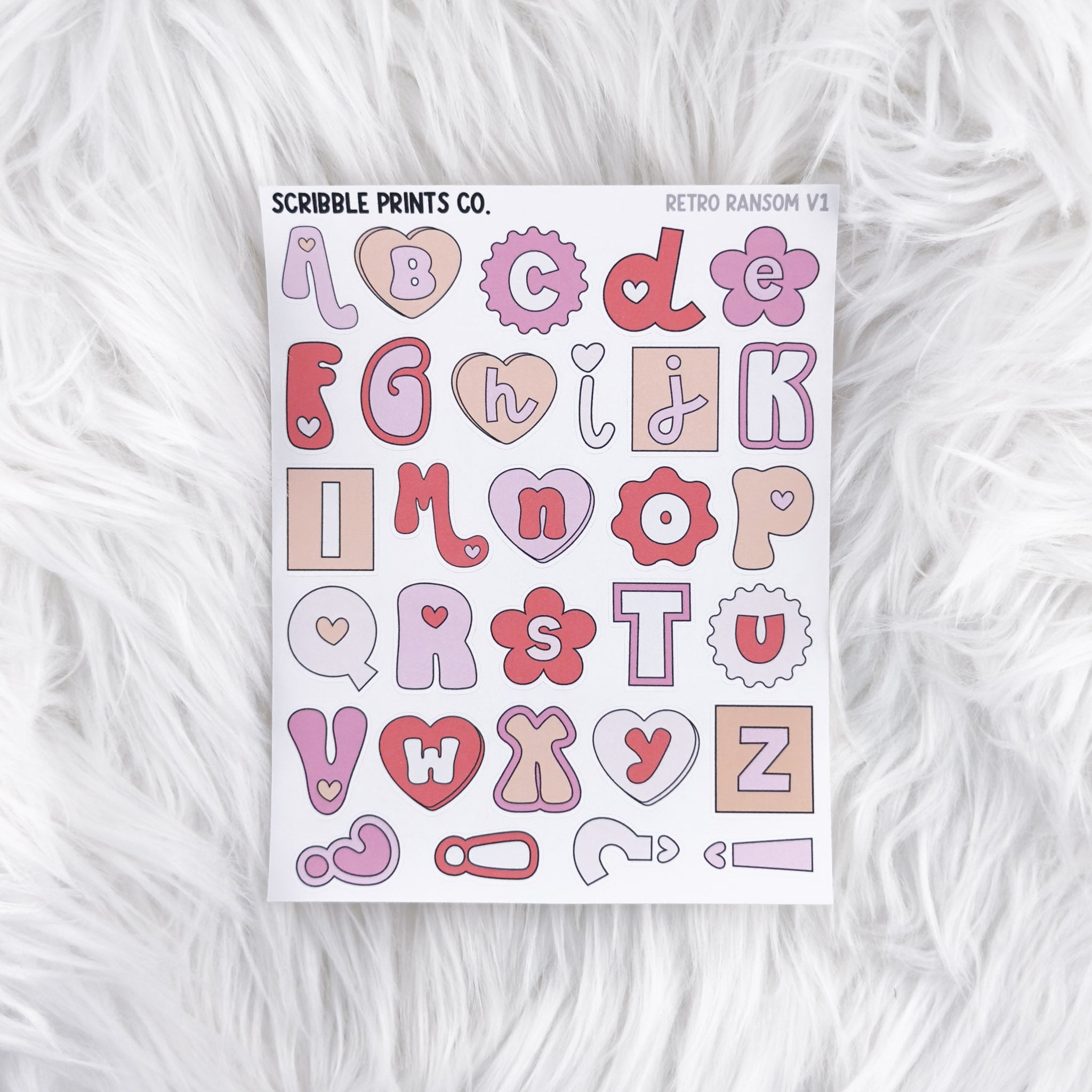 Retro Ransom Letters // Matte Reading Journal Stickers – Scribble ...