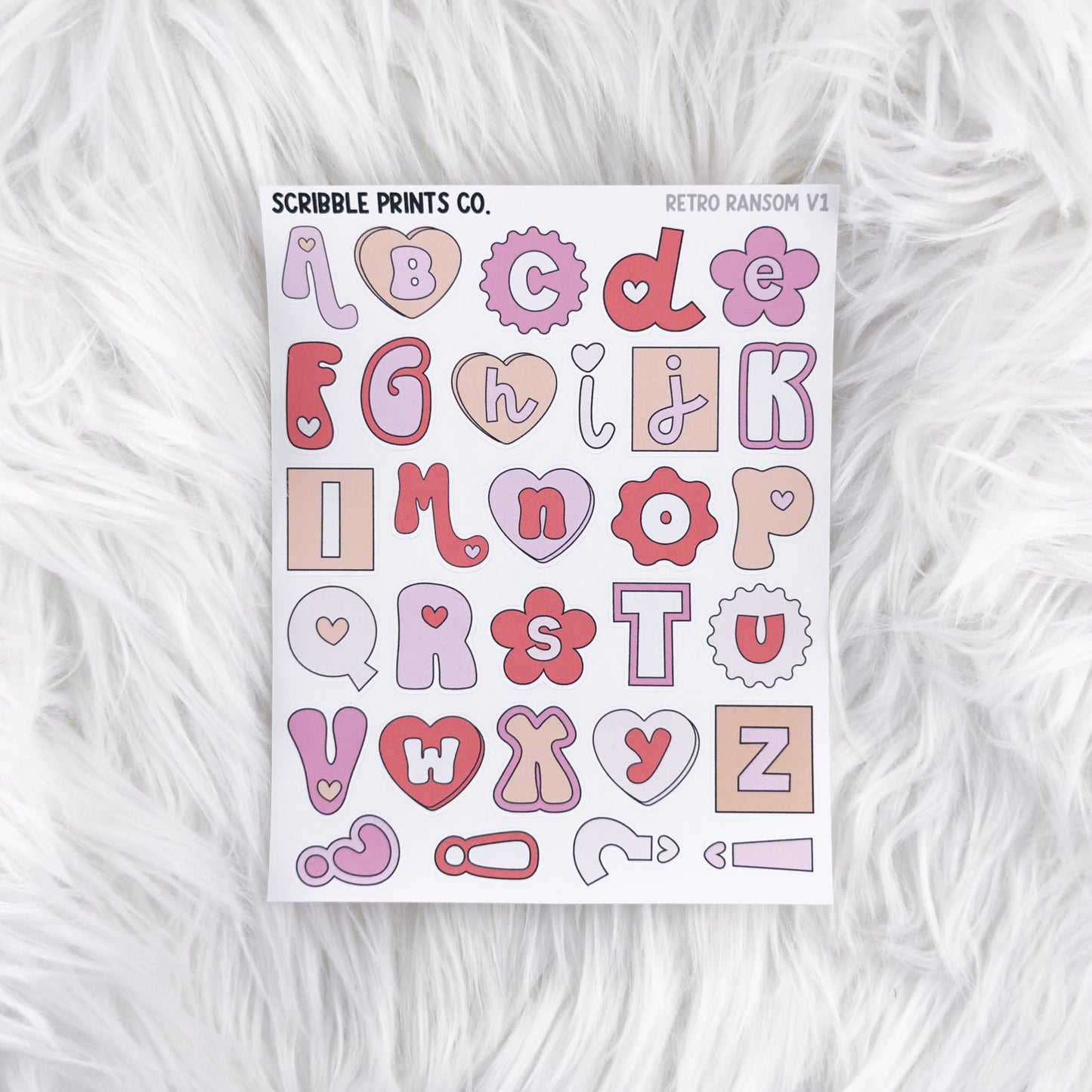 Retro Ransom Letters // Matte Reading Journal Stickers