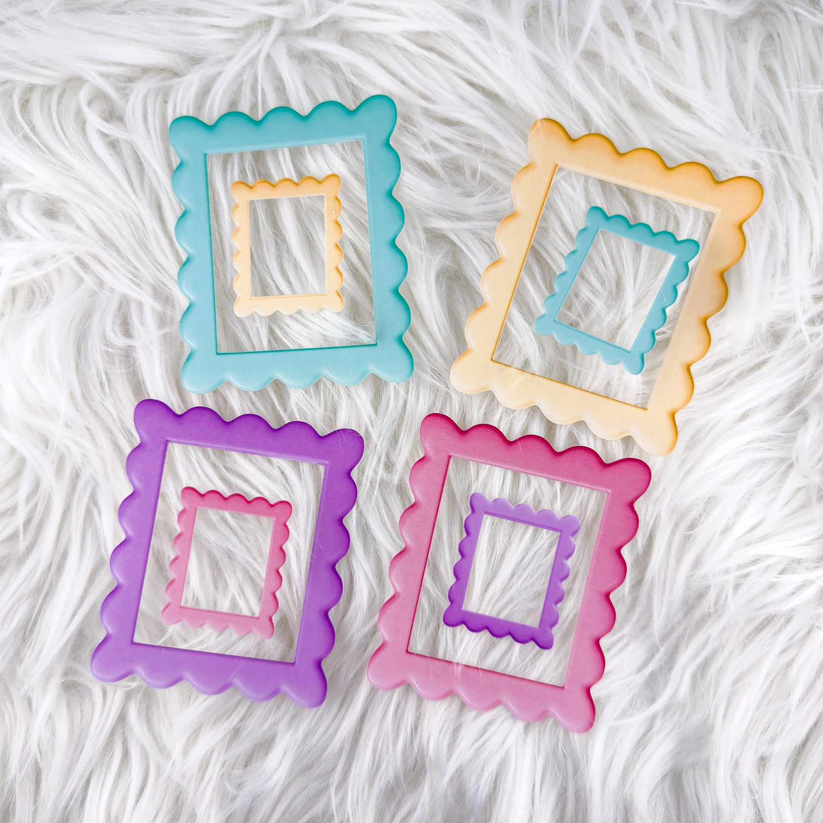 Wavy Frame Bundle V1 // Matte Journal Stickers