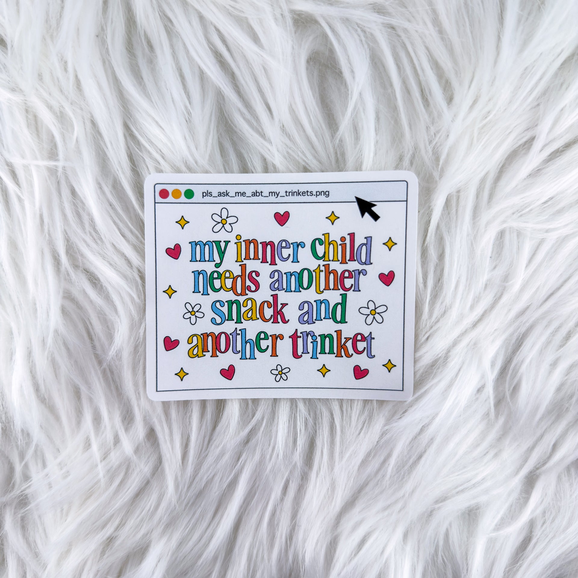 My Inner Child // Large Matte Deco Sticker for Journals