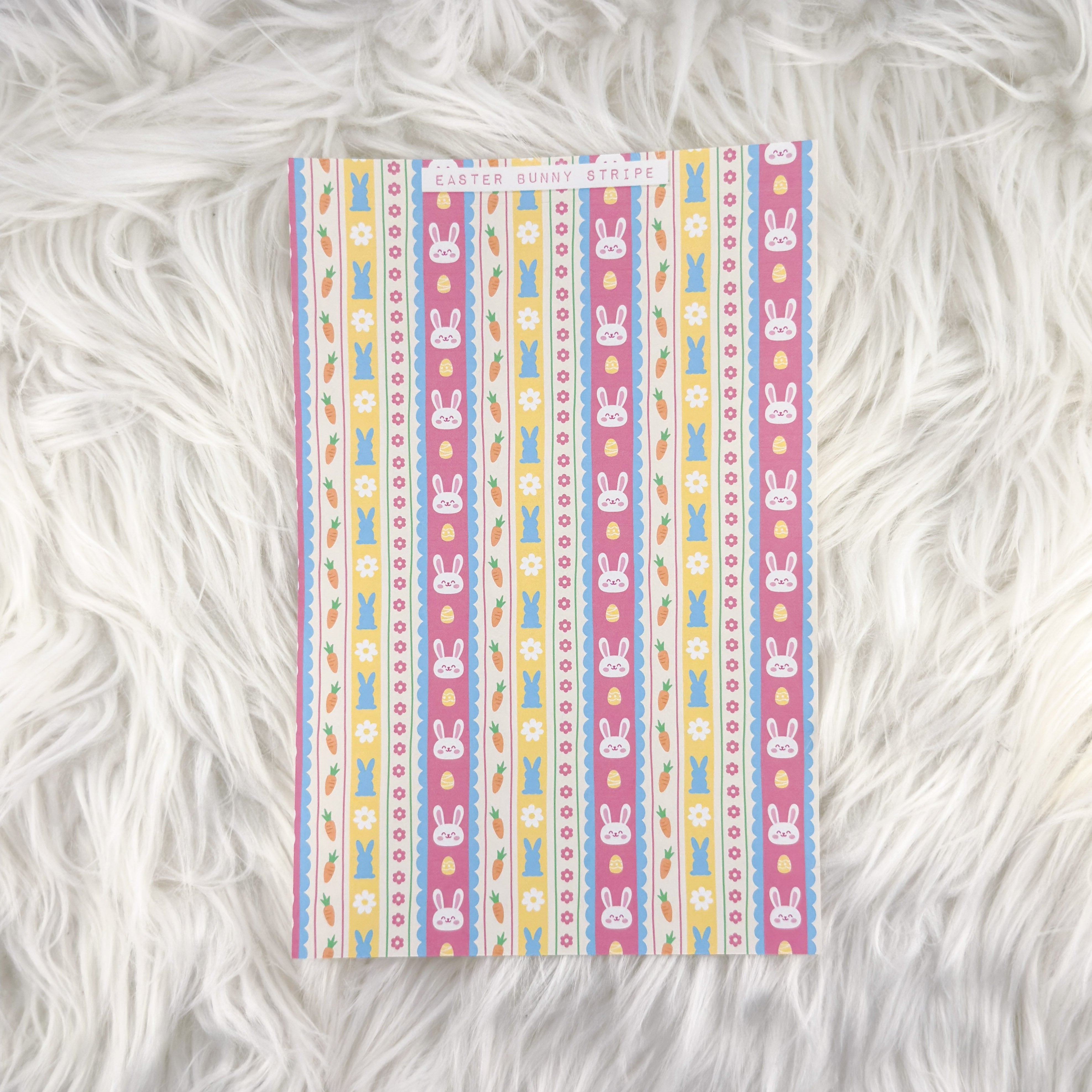 Easter Bunny Stripe - A5 Matte Sticker Paper