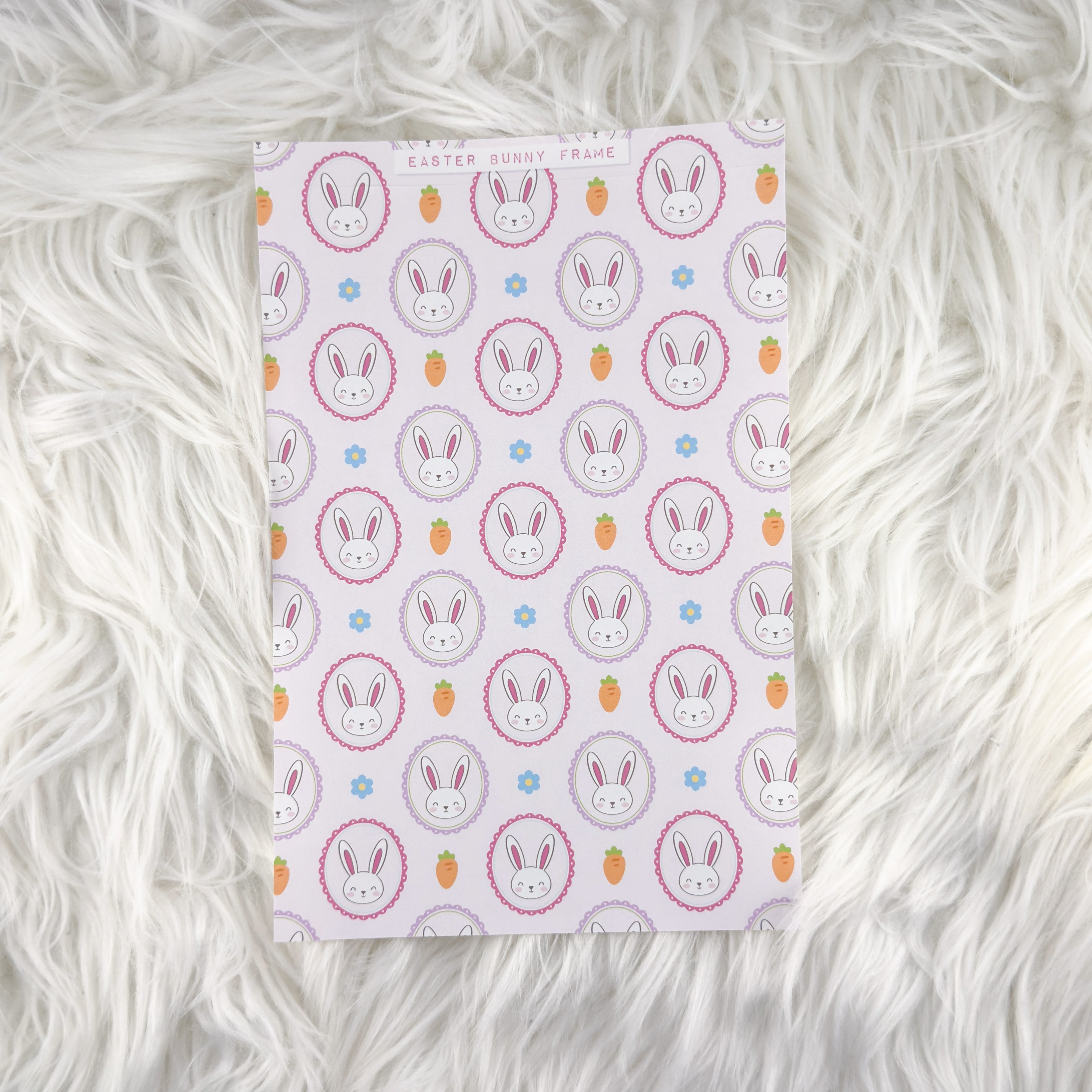 Easter Bunny Frame - A5 Matte Sticker Paper