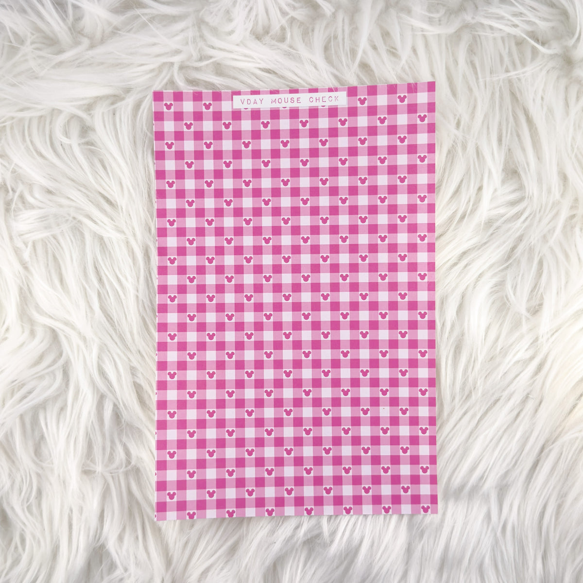 Vday Mouse Check - A5 Matte Sticker Paper