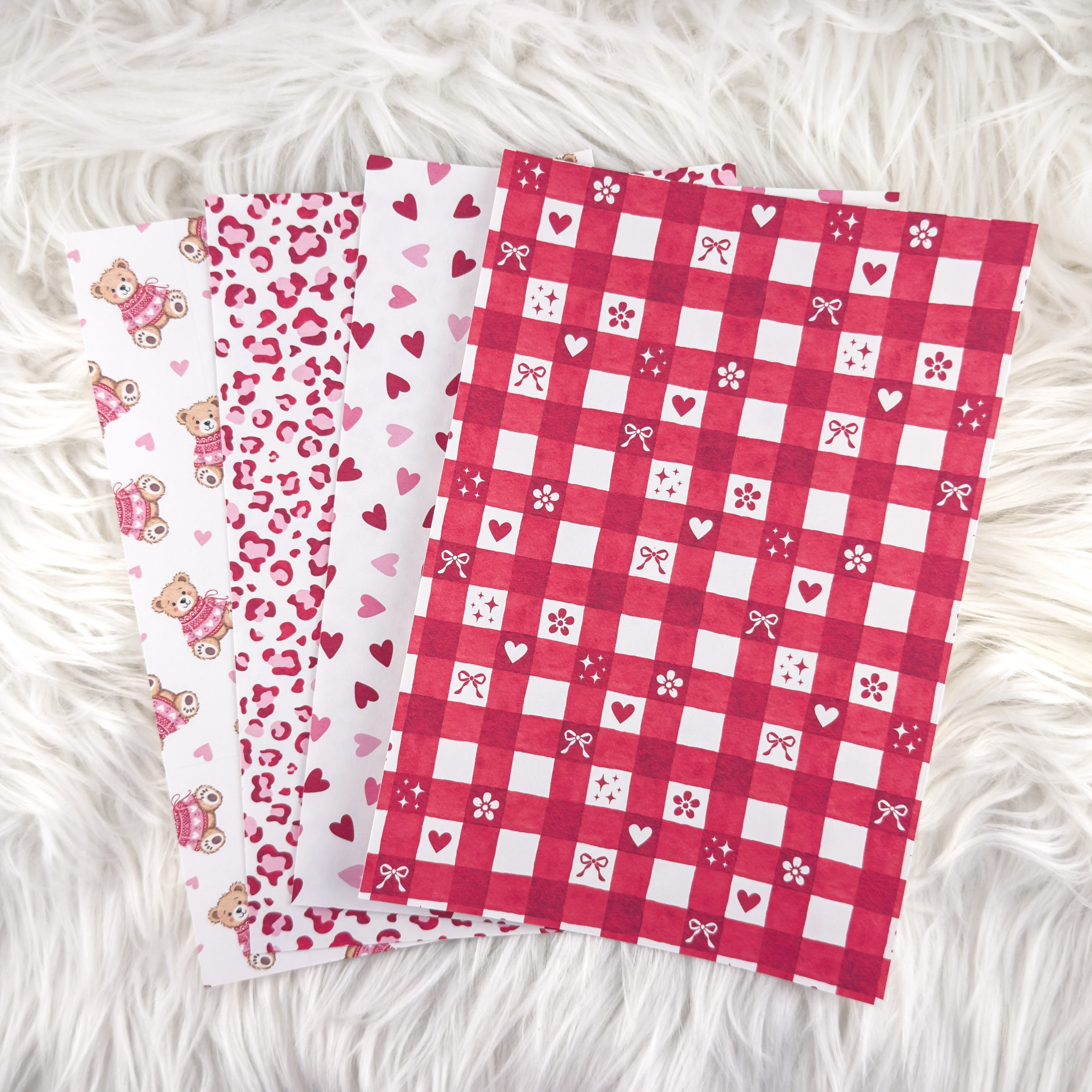 Watercolor Valentine - A5 Matte Sticker Paper (Set of 4)