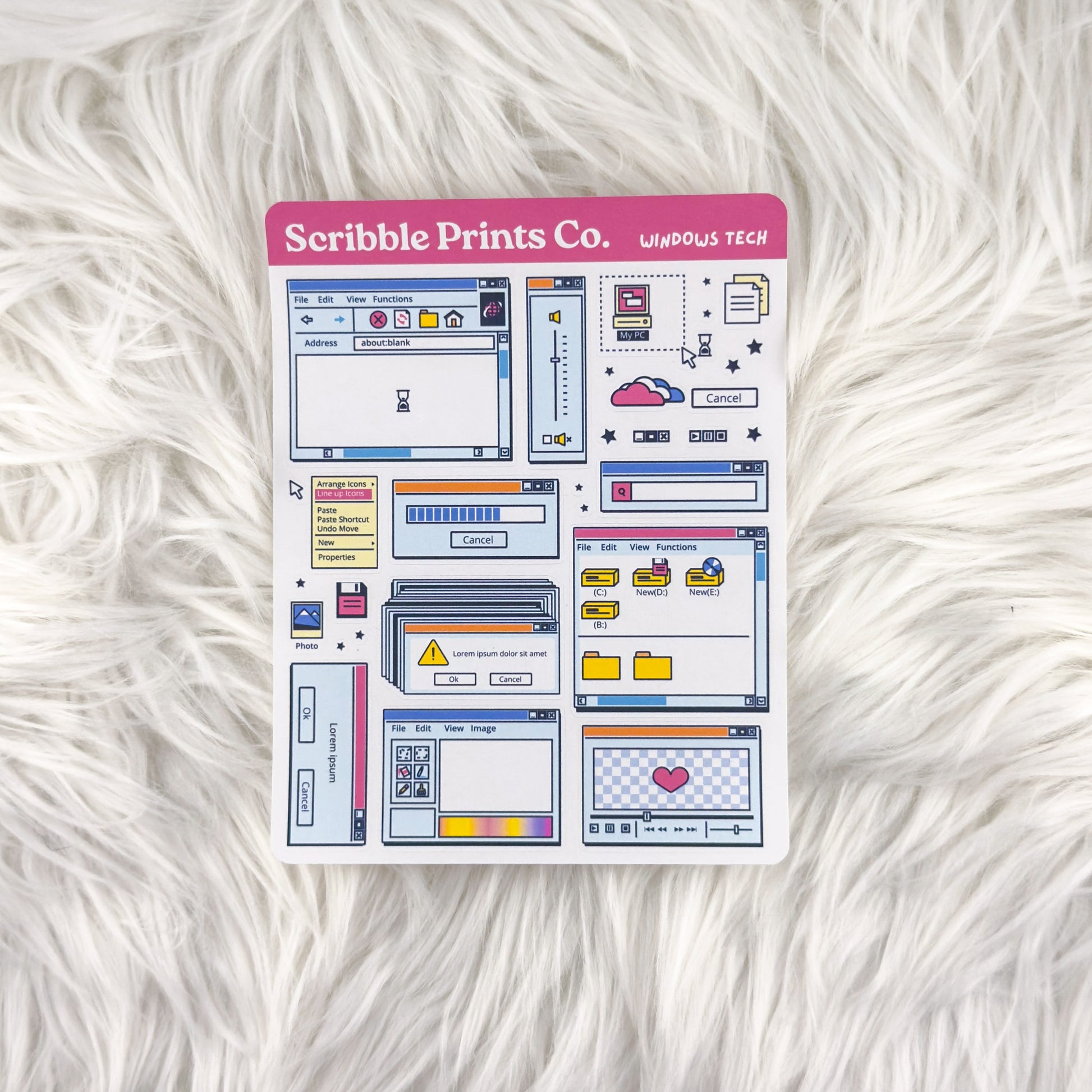 Windows Tech – Deco // Matte Journal Stickers