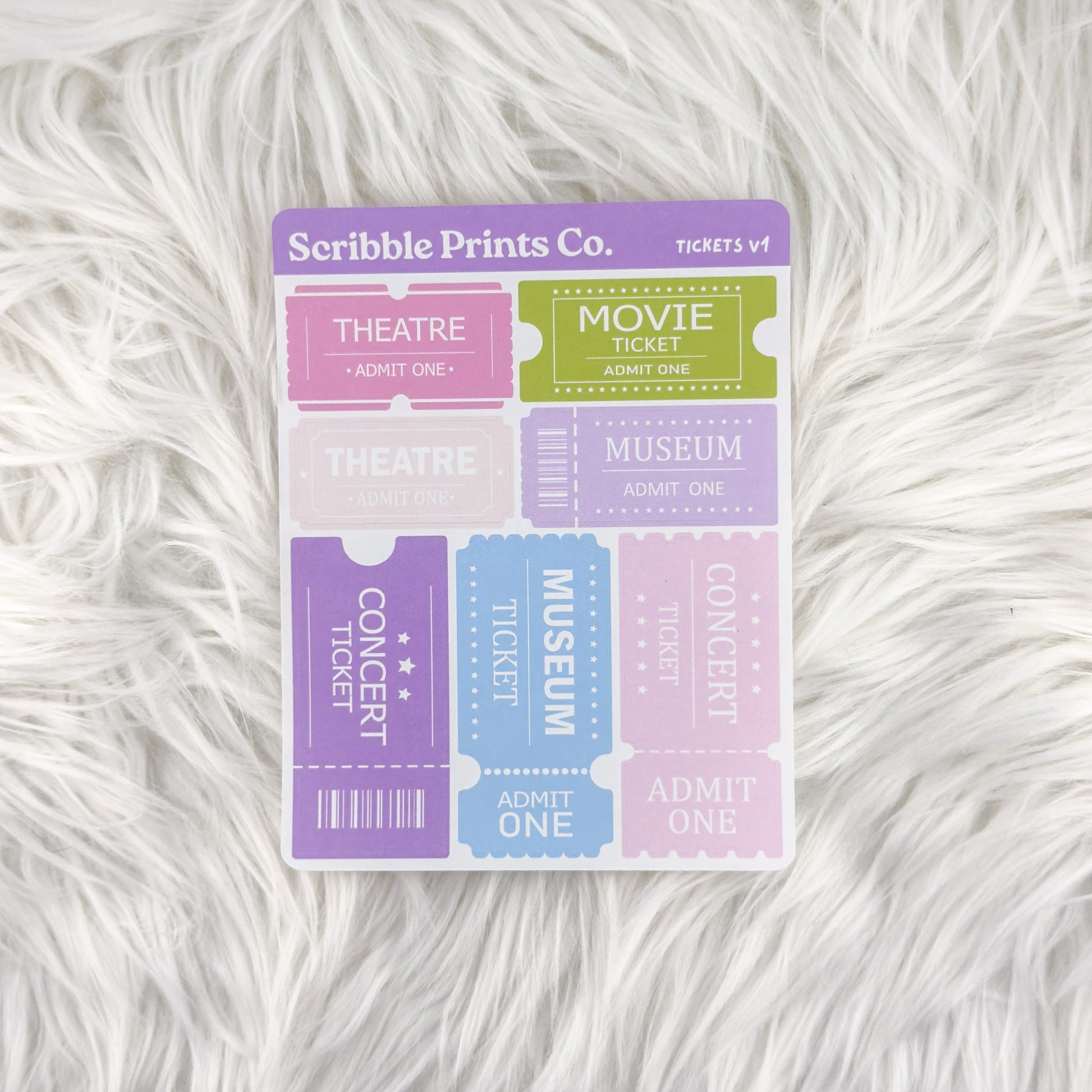 Tickets V1 – Journal Deco // Matte Stickers