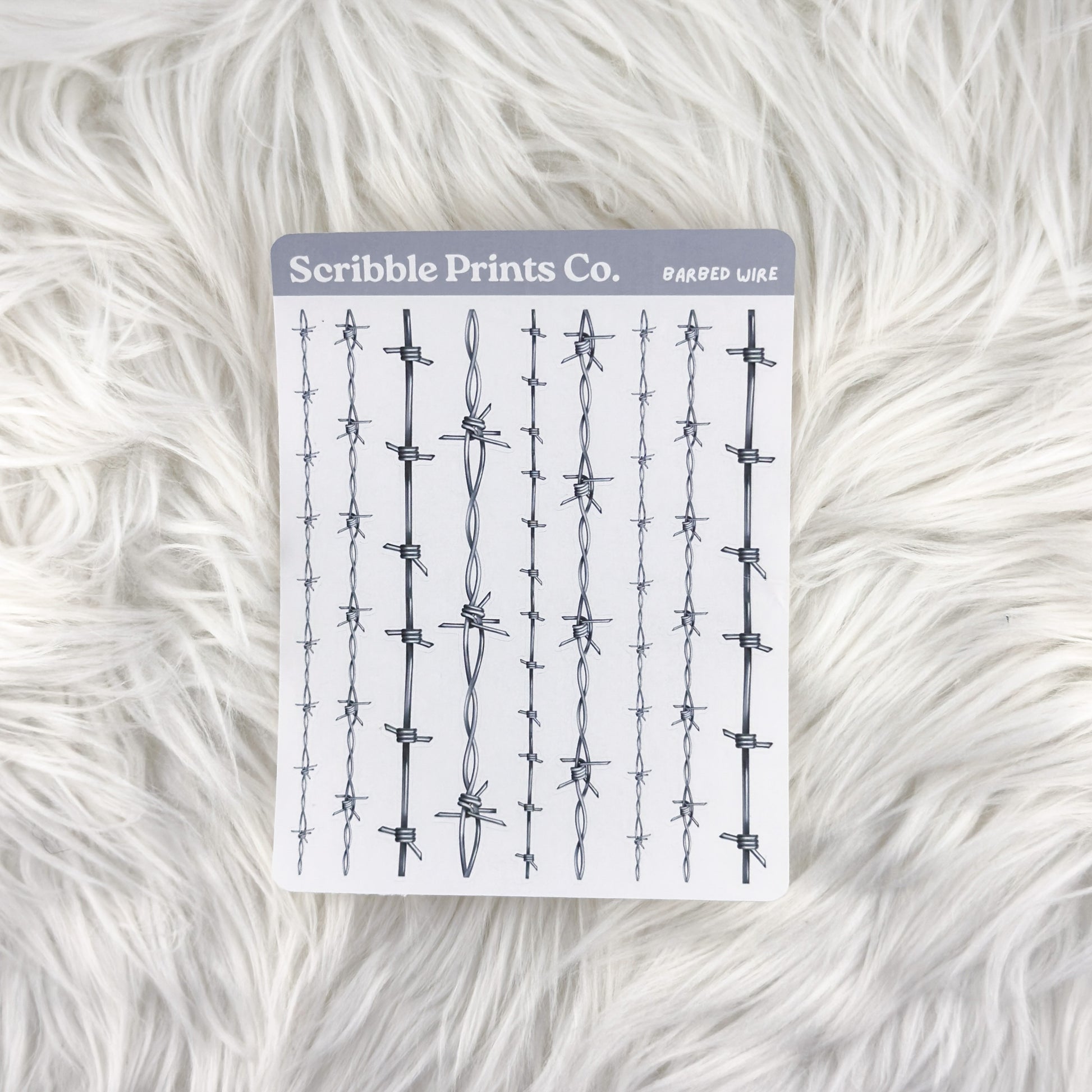 Barbed Wire – Deco // Matte Journal Stickers