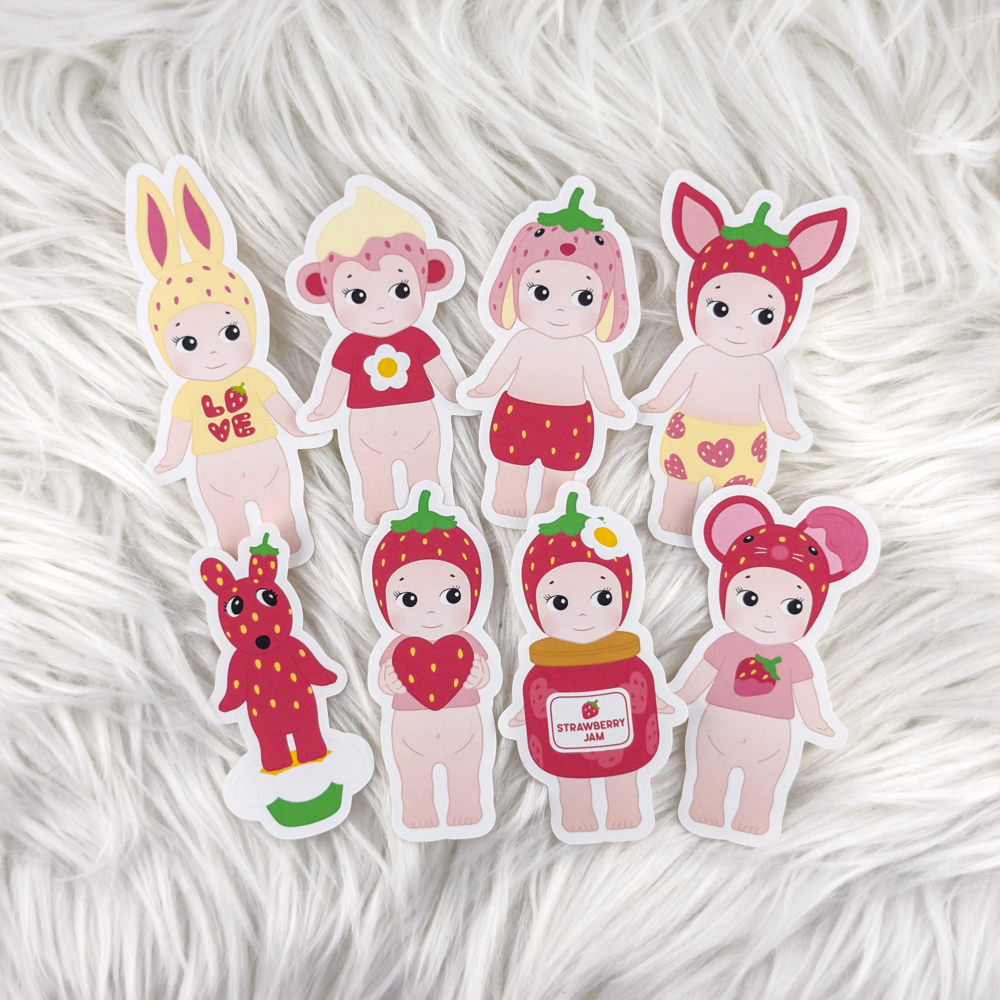Strawberry - Angel Bundle // Matte Journal Stickers