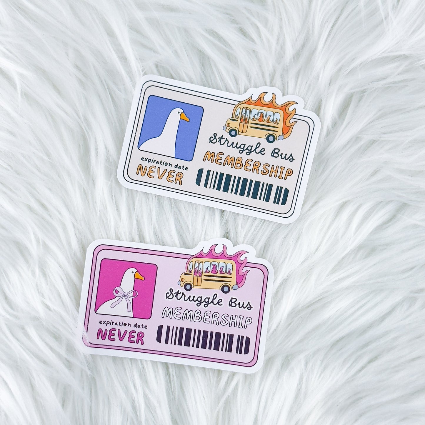 Struggle Bus Member // Large Matte Deco Sticker for Journals