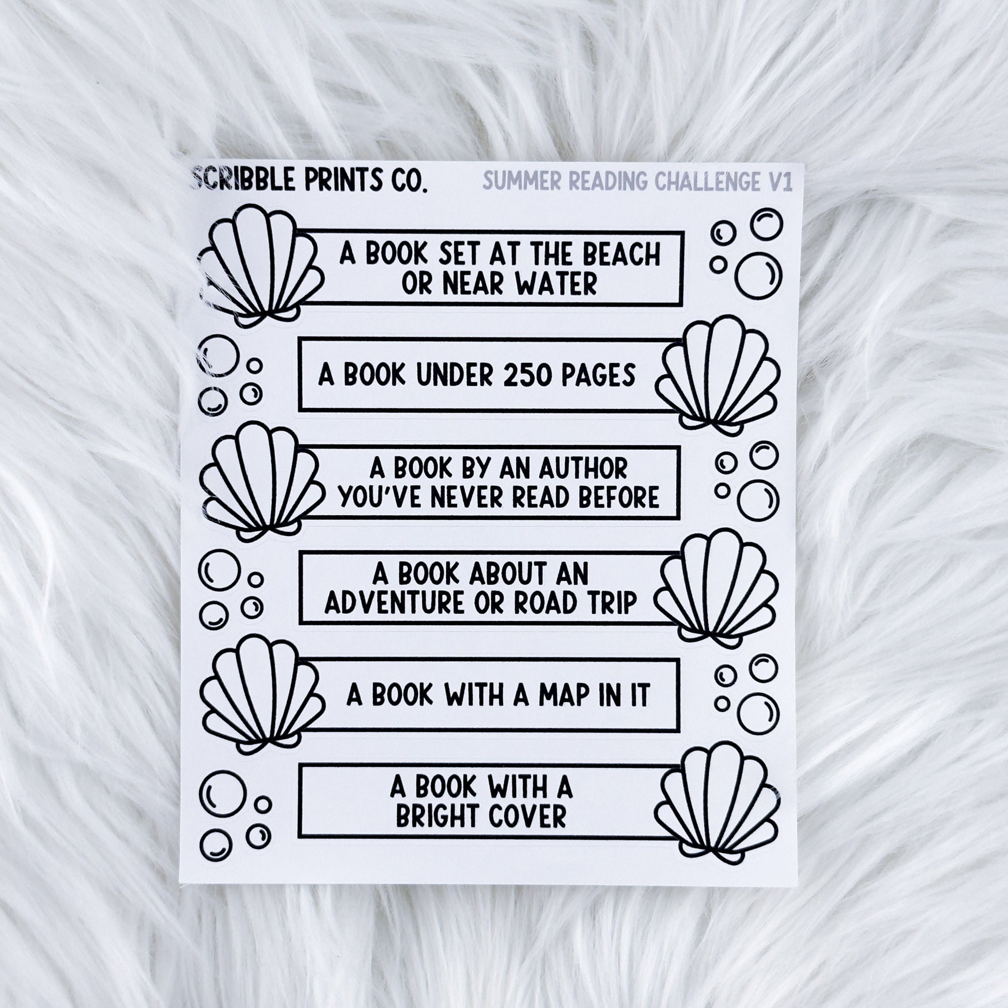 Summer Reading Challenge V1 // Matte Reading Journal Stickers