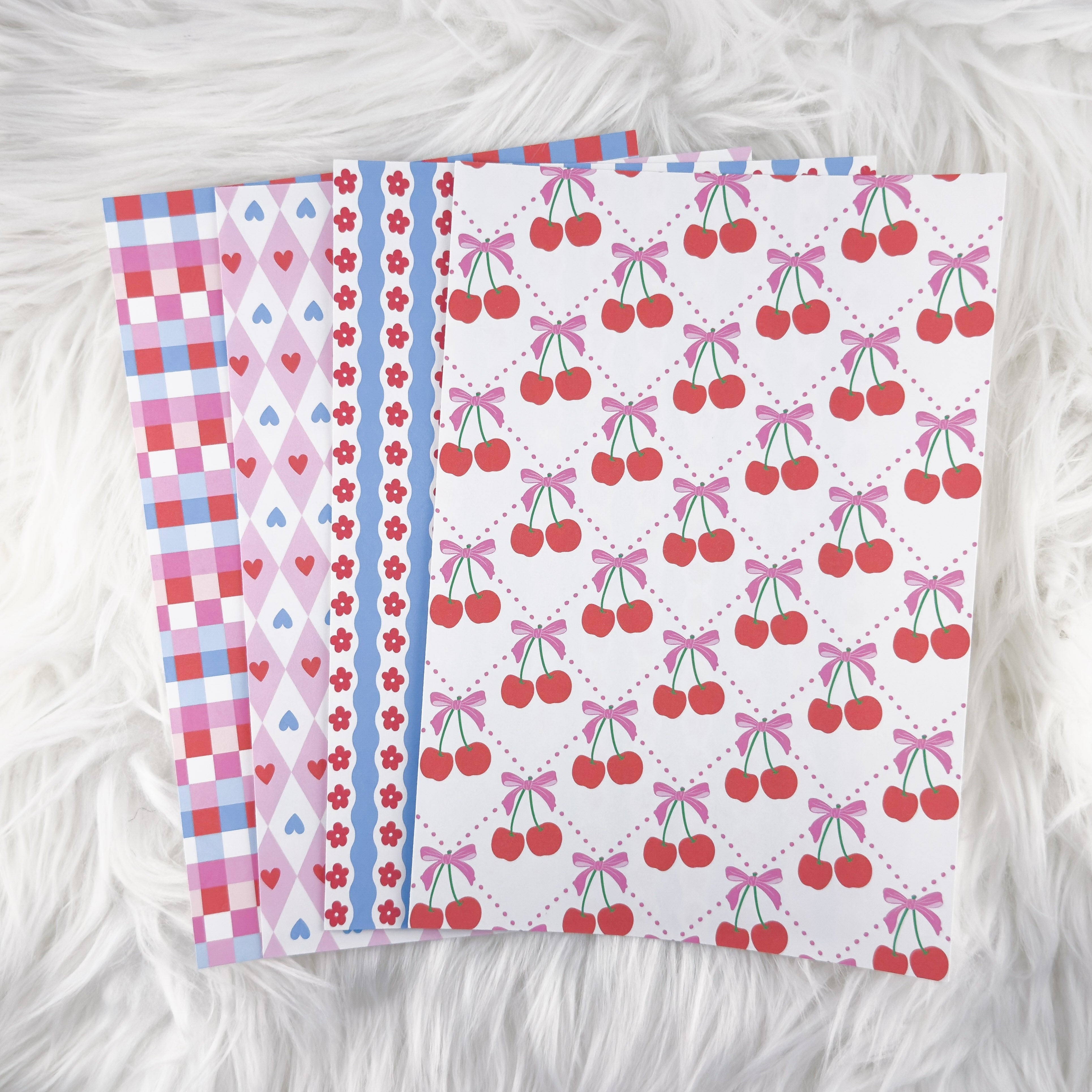 Cherry Darling - A5 Matte Sticker Paper (Set of 4)