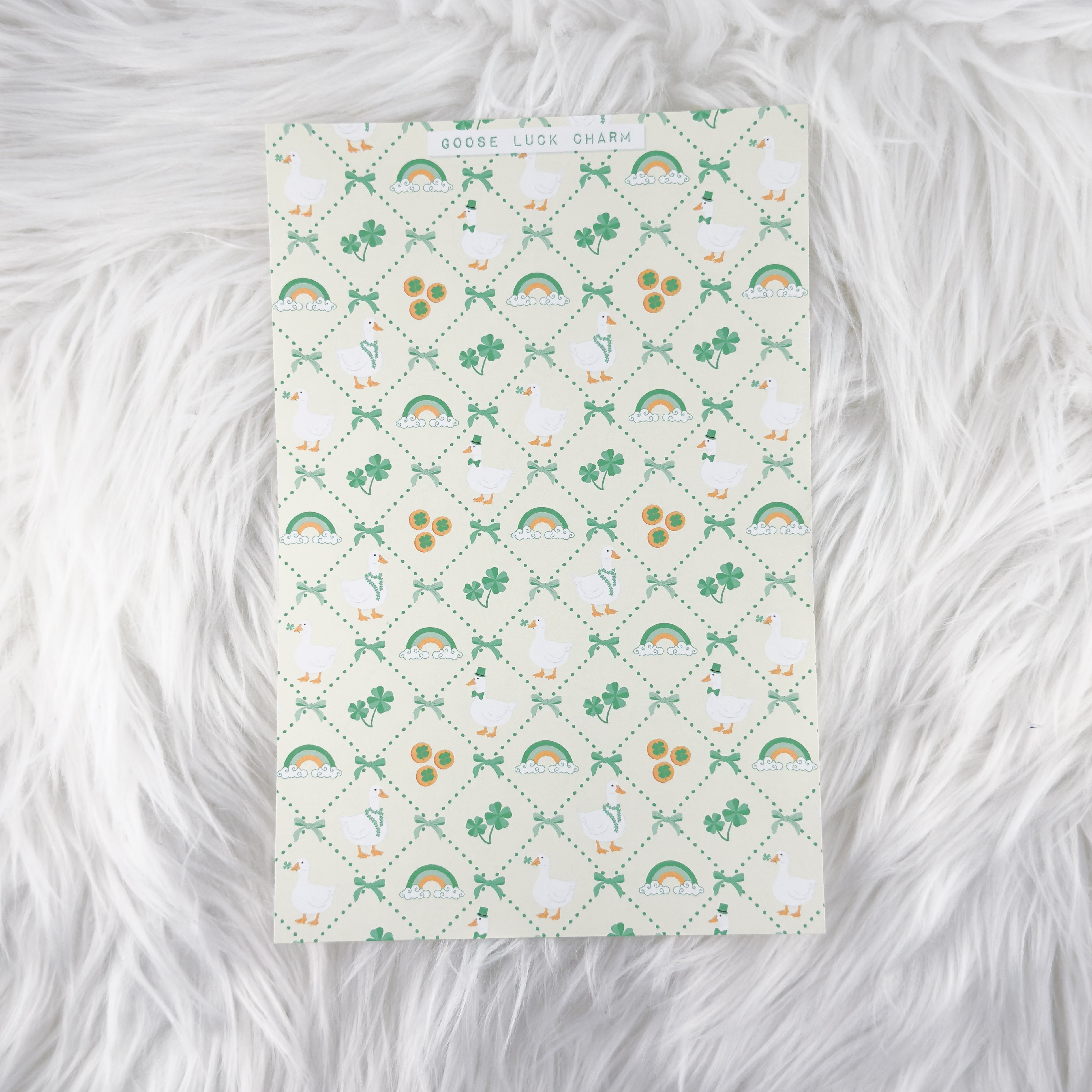 Goose Luck Charm - A5 Matte Sticker Paper
