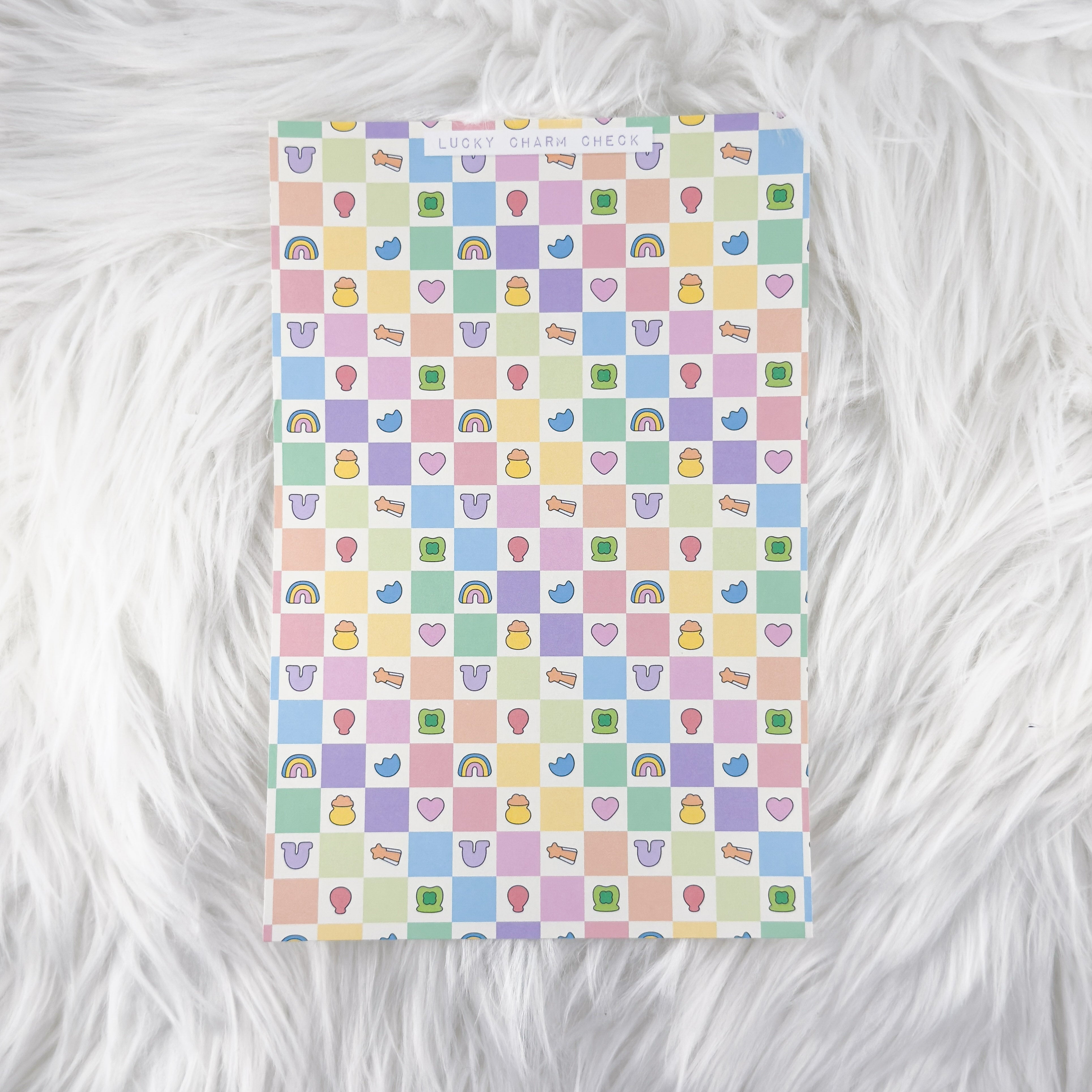 Lucky Charm Check - A5 Matte Sticker Paper