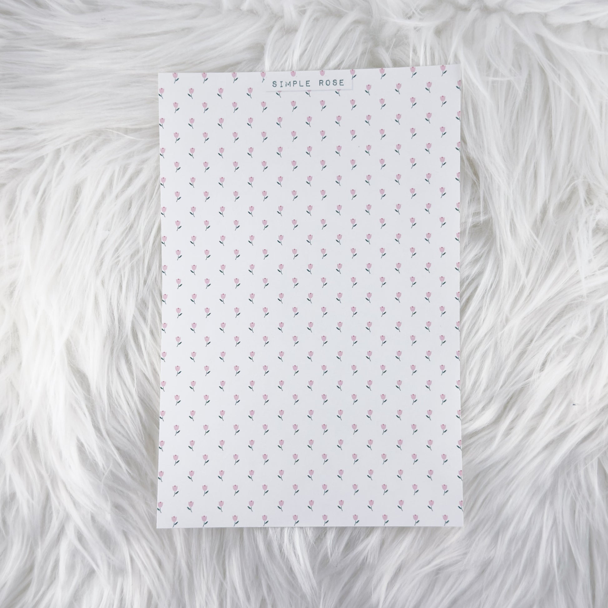 Simple Rose - A5 Matte Sticker Paper