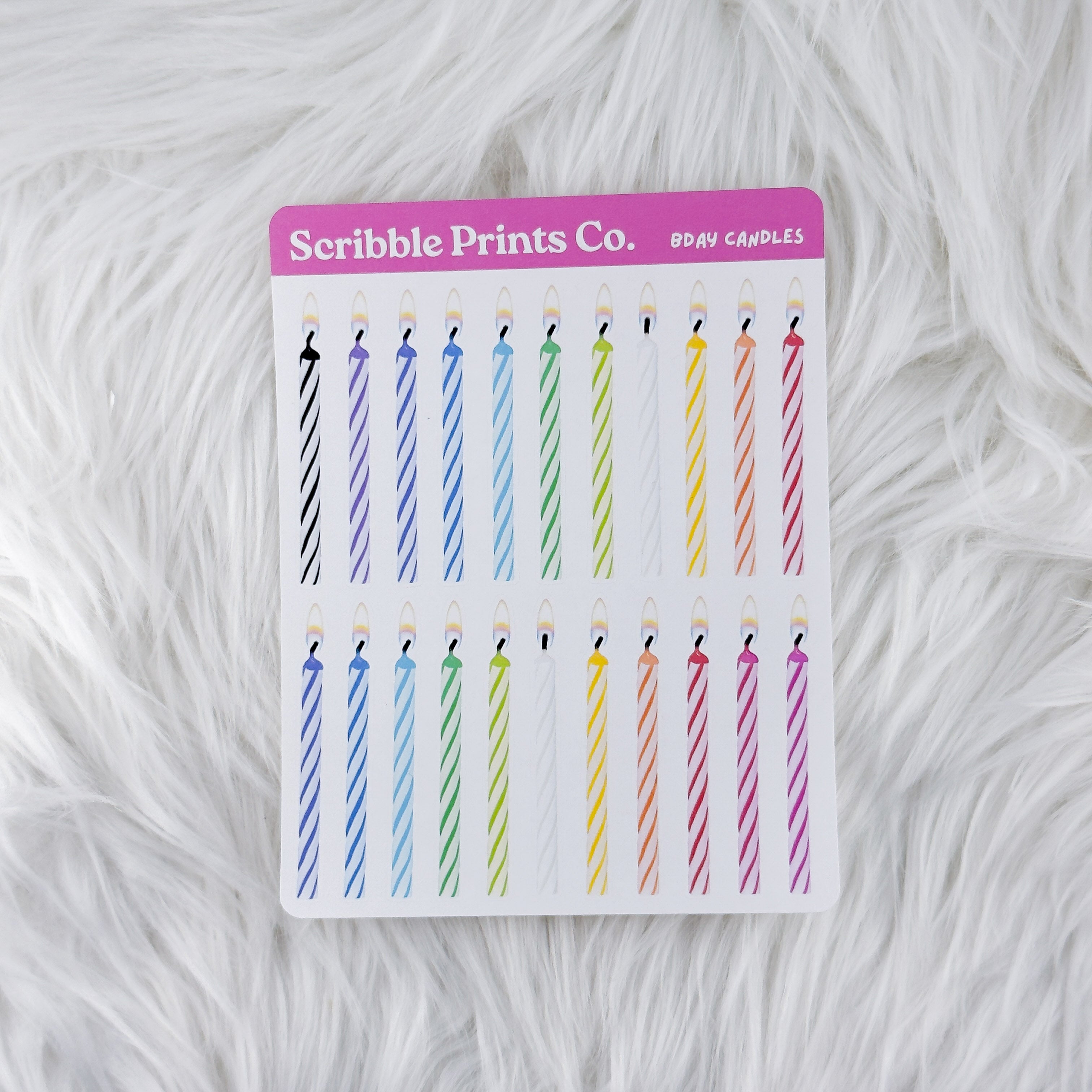 Bday Candles – Deco // Matte Journal Stickers