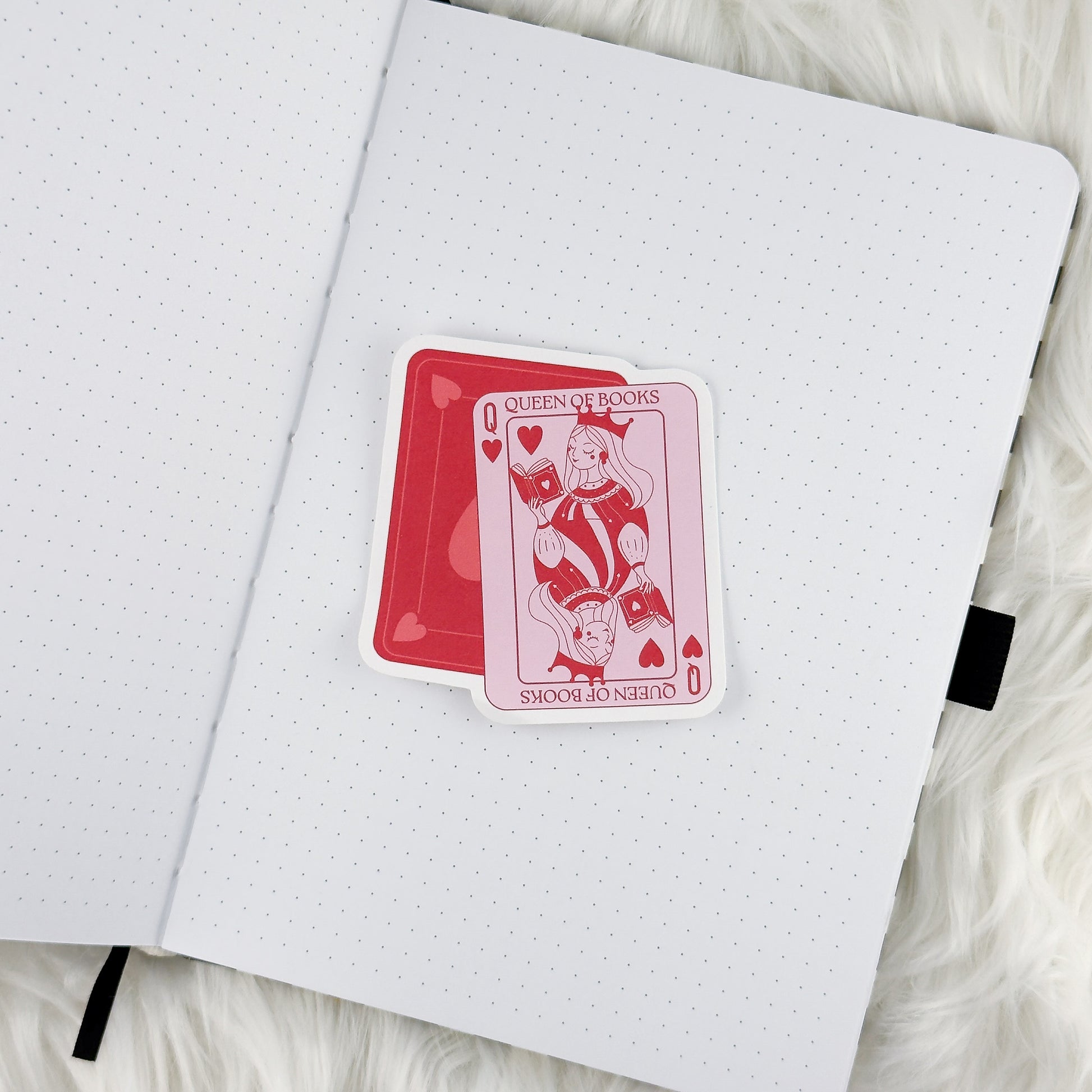Queen Of Books // Large Matte Deco Sticker for Journals