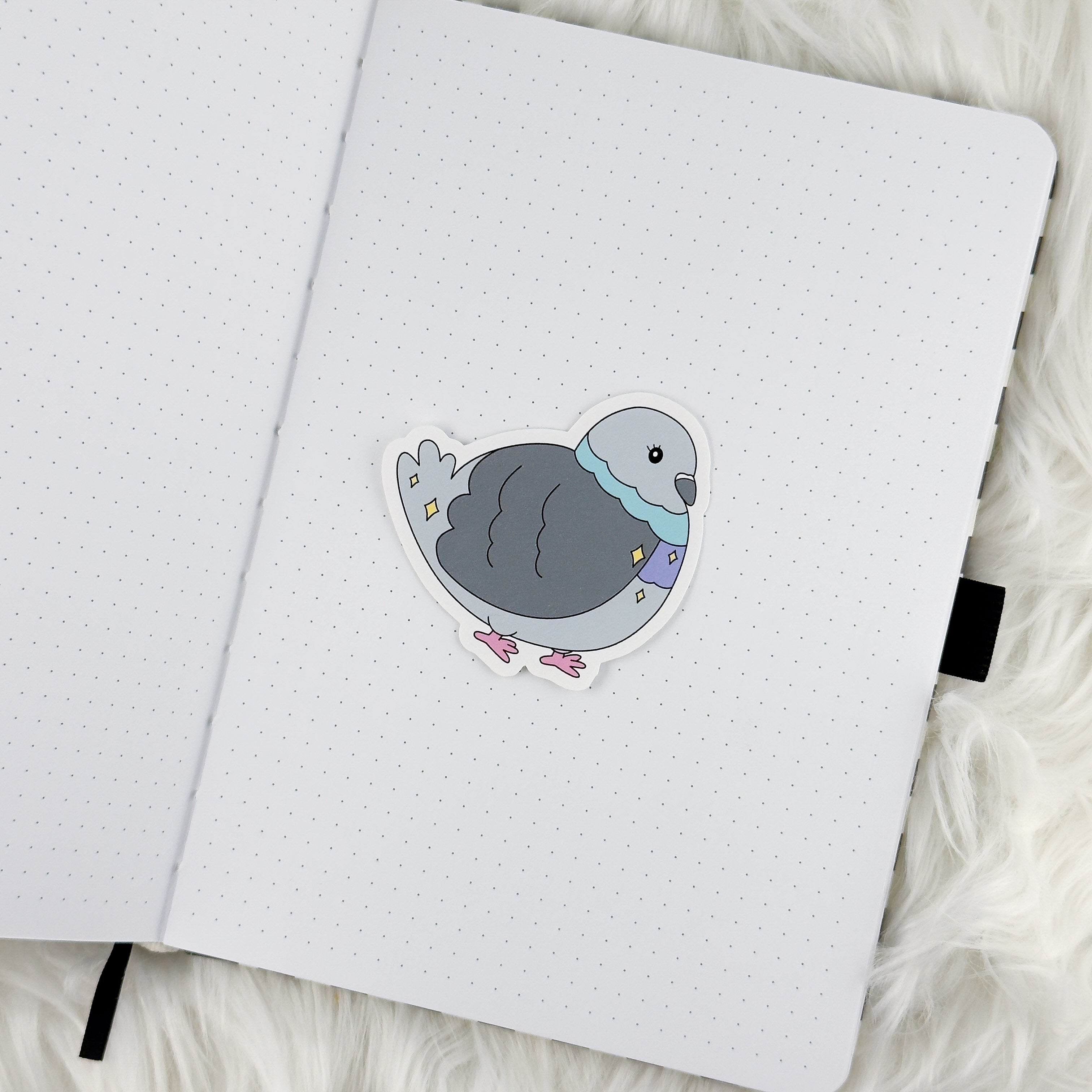 Pigeon // Large Matte Deco Sticker for Journals