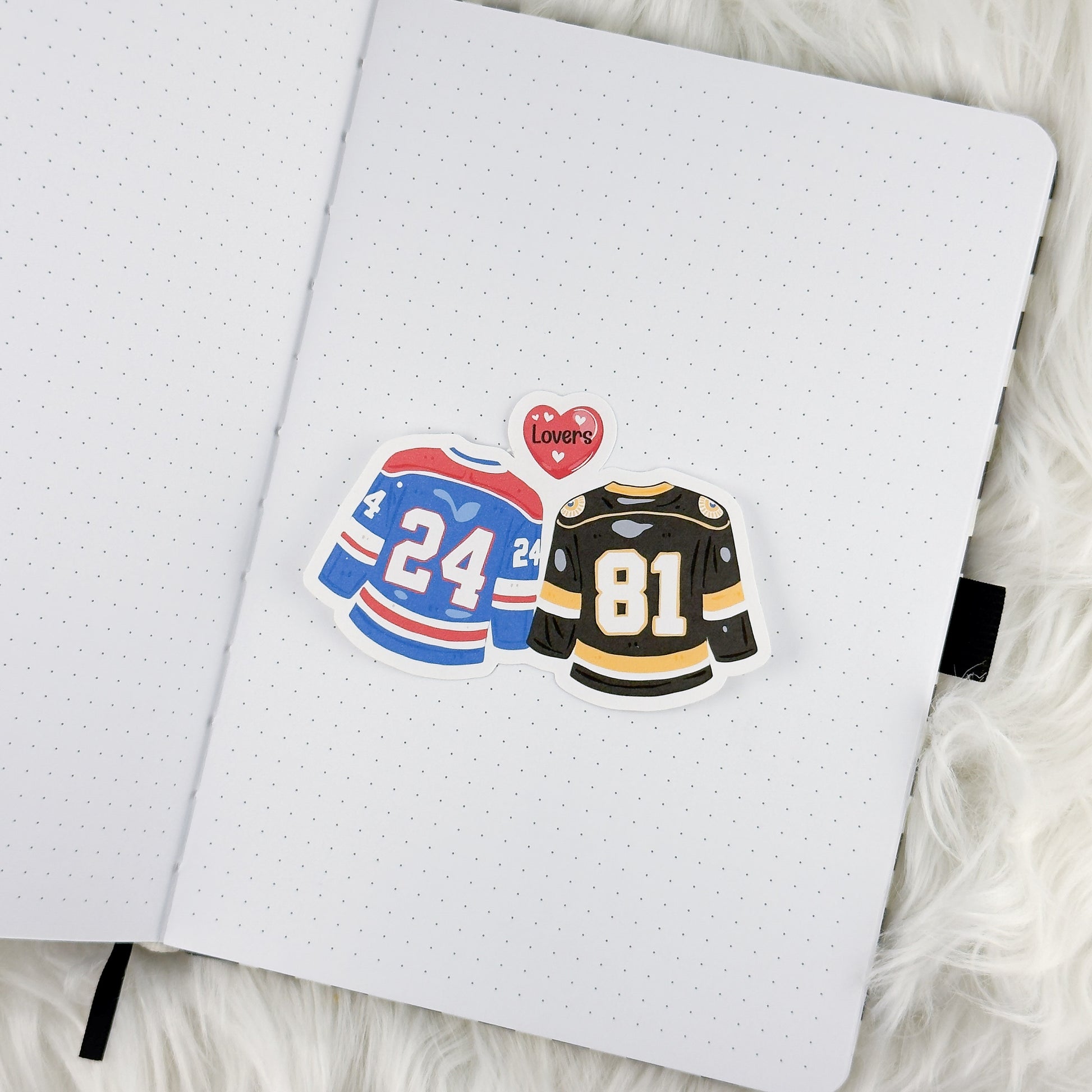 Hockey Lovers // Large Matte Deco Sticker for Journals