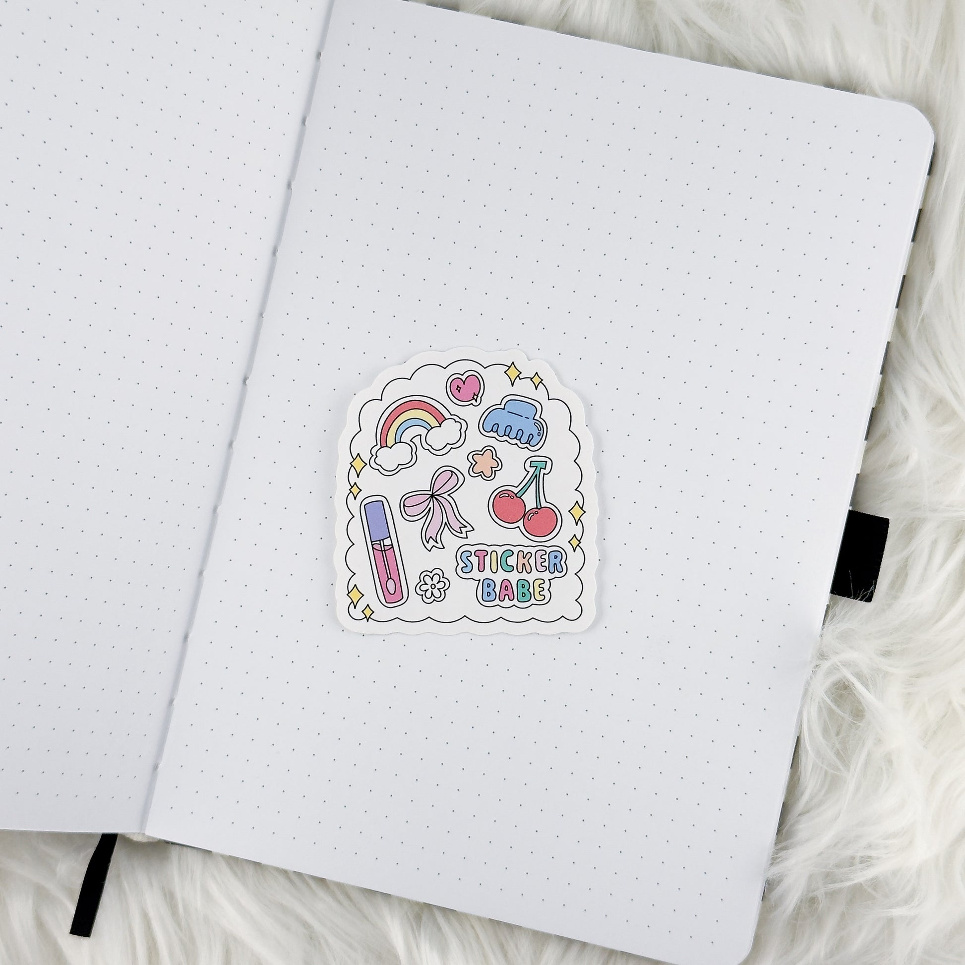Sticker Babe // Large Matte Deco Sticker for Journals