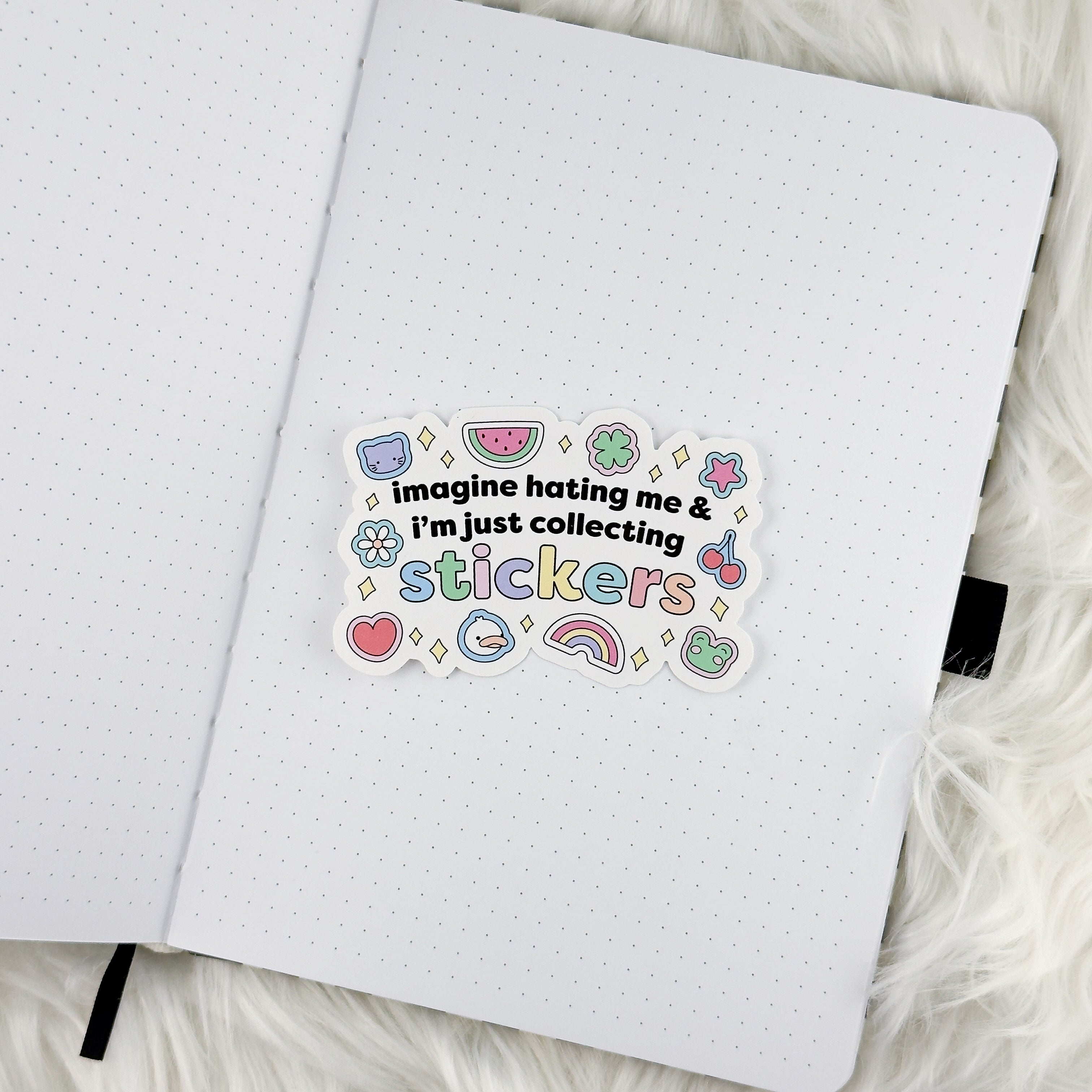 Collecting Stickers // Large Matte Deco Sticker for Journals