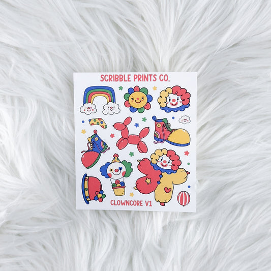 Clowncore V1 - Deco // Matte Journal Stickers