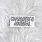 Custom Bubbly Name // Large Matte Deco Sticker for Journals