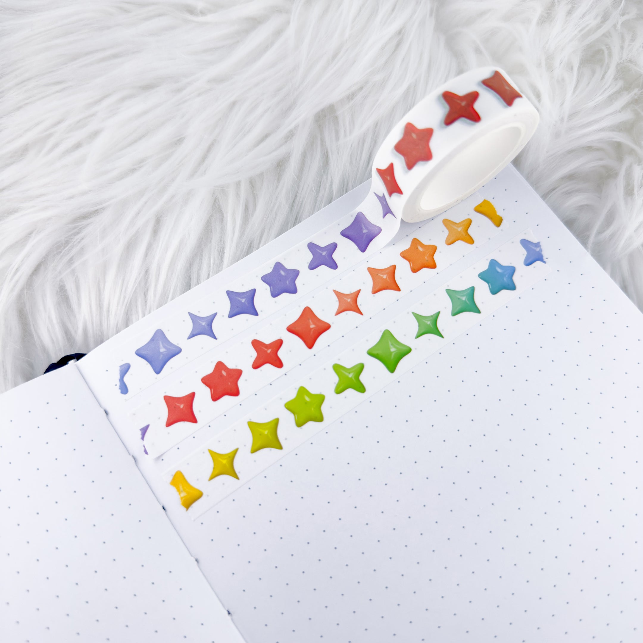 Rainbow Starburst - 15mm Decorative Washi Tape