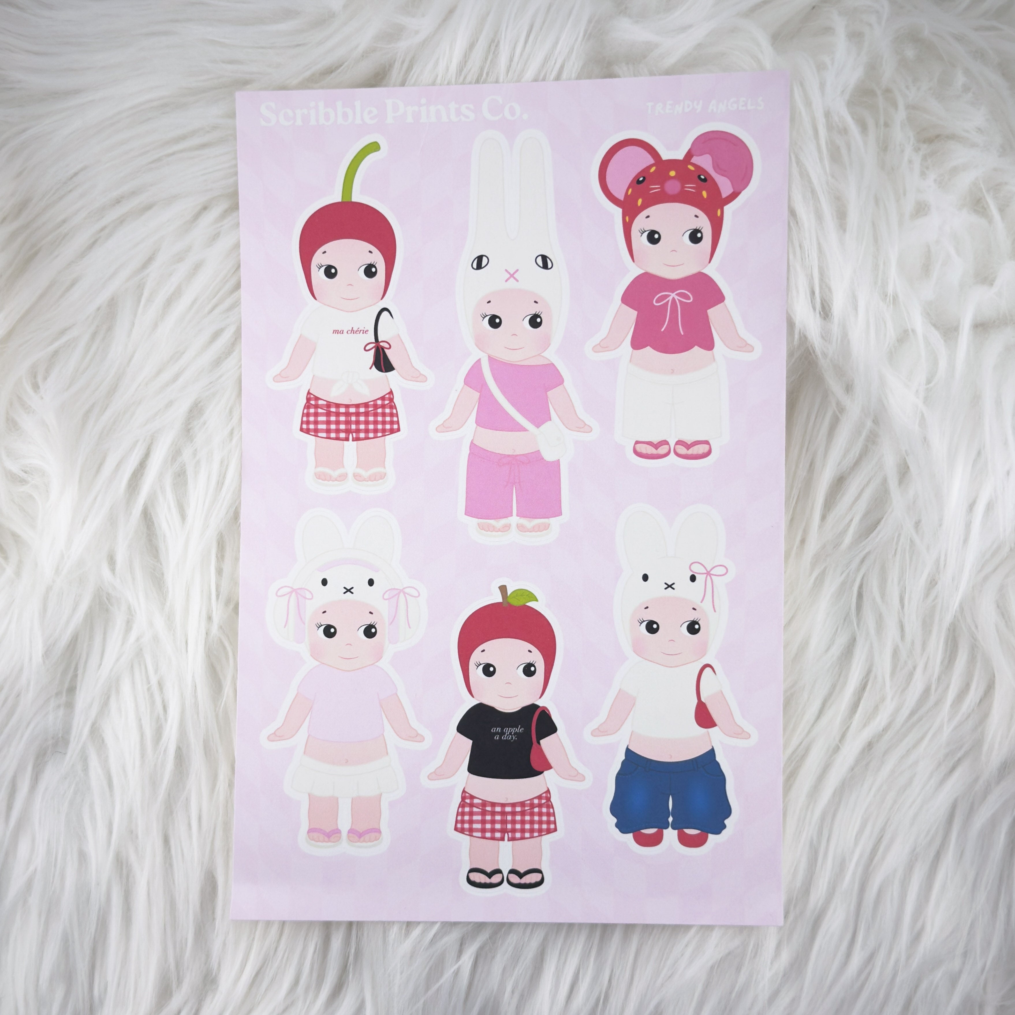 Trendy Angels – Deco // Large Matte Journal Stickers