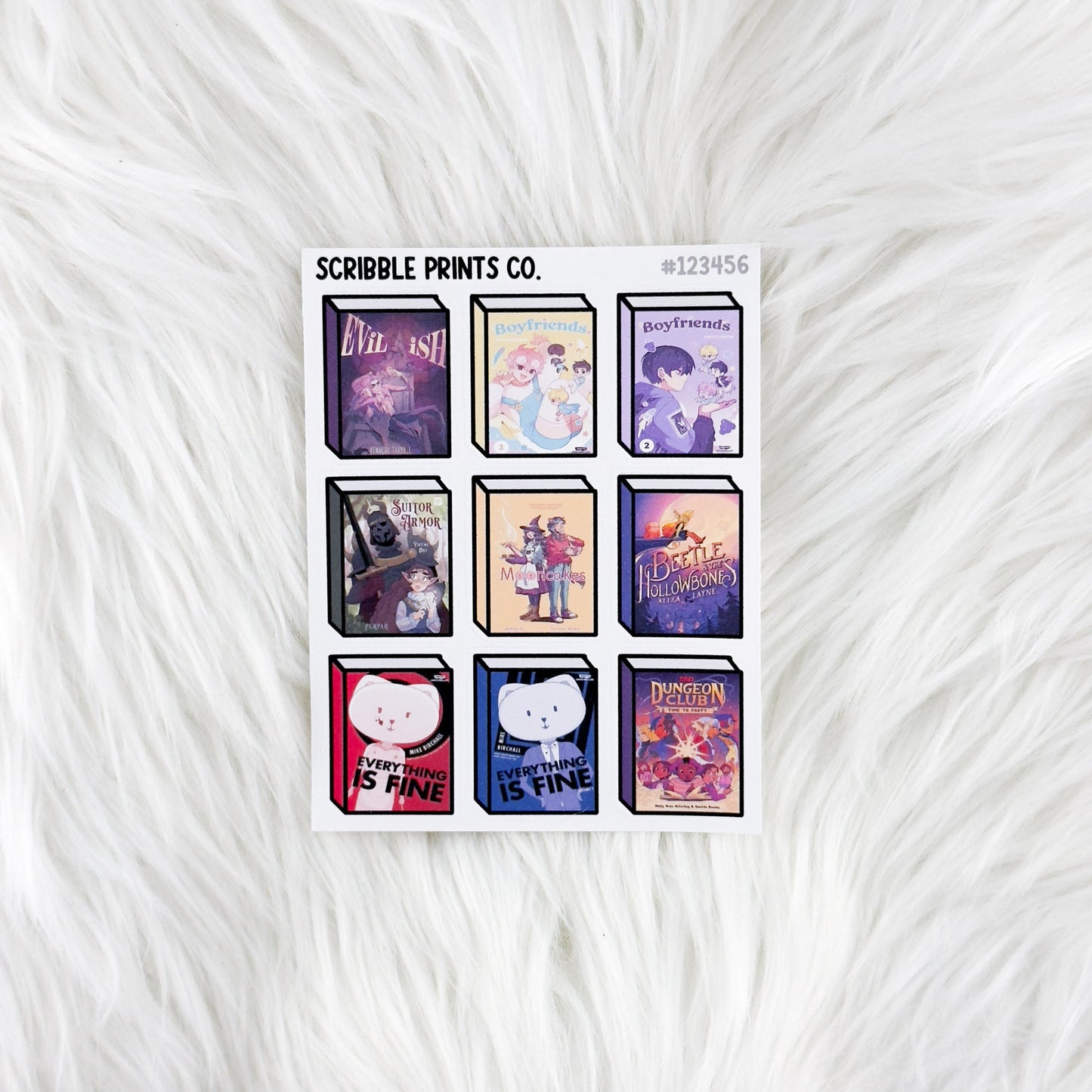 Custom Small Book Covers // Matte Journal Stickers