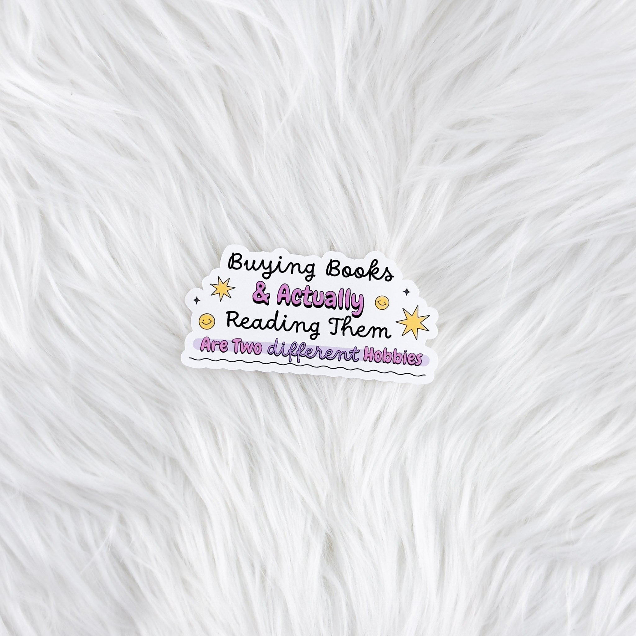 Buying and Reading Books // Large Matte Deco Sticker for Journals