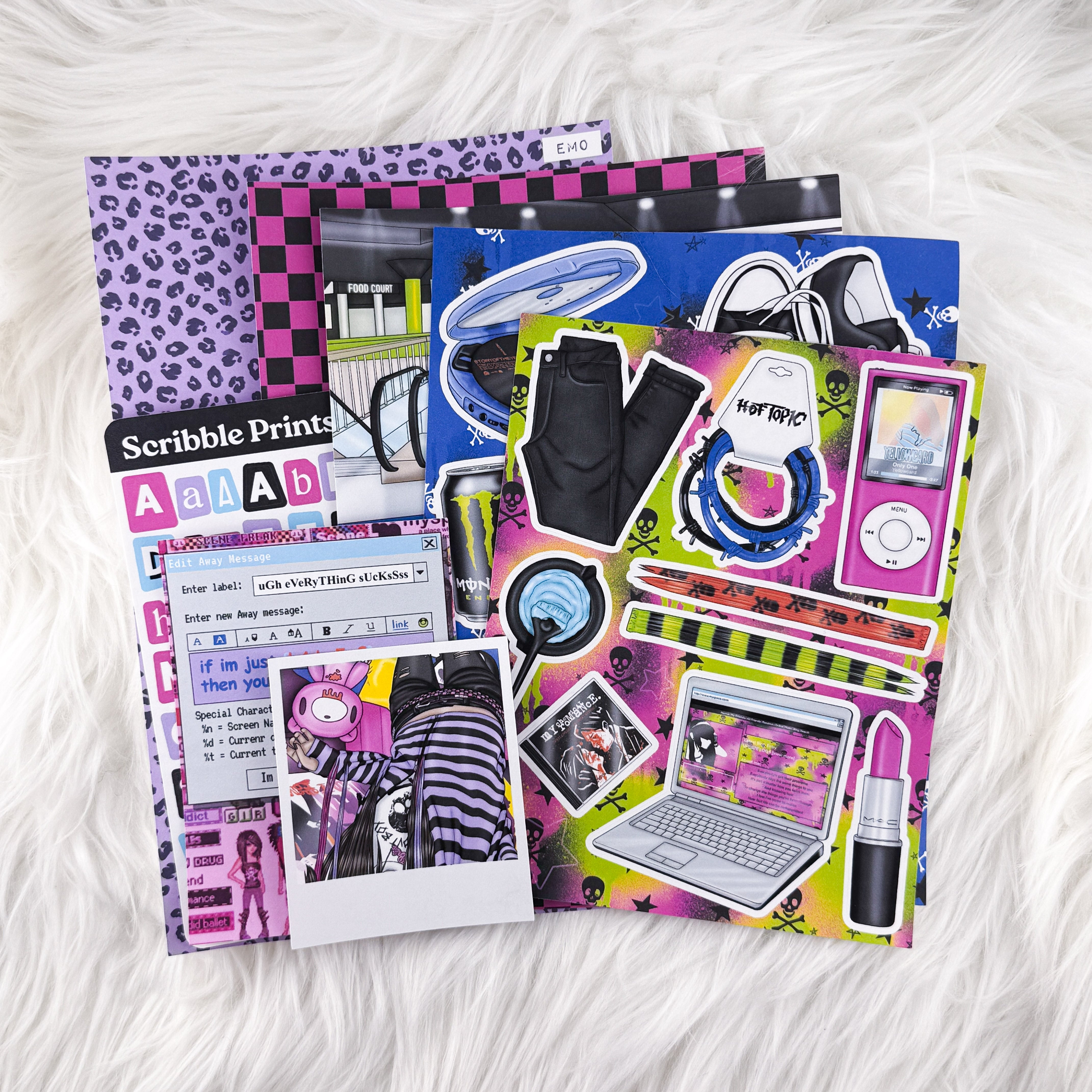 Emo – Junk Journal Collage Kit // Matte Sticker Collection