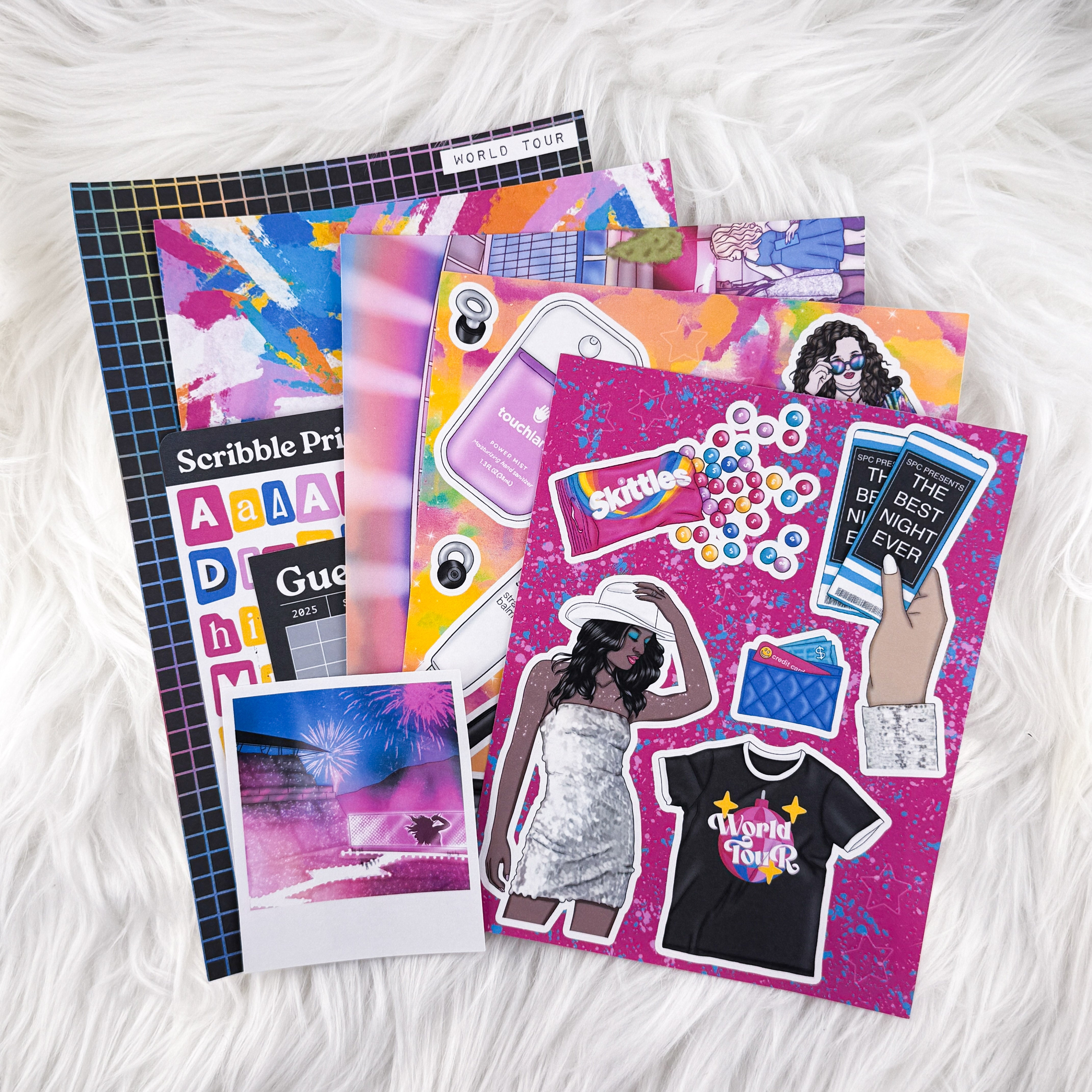 World Tour – Junk Journal Collage Kit // Matte Sticker Collection