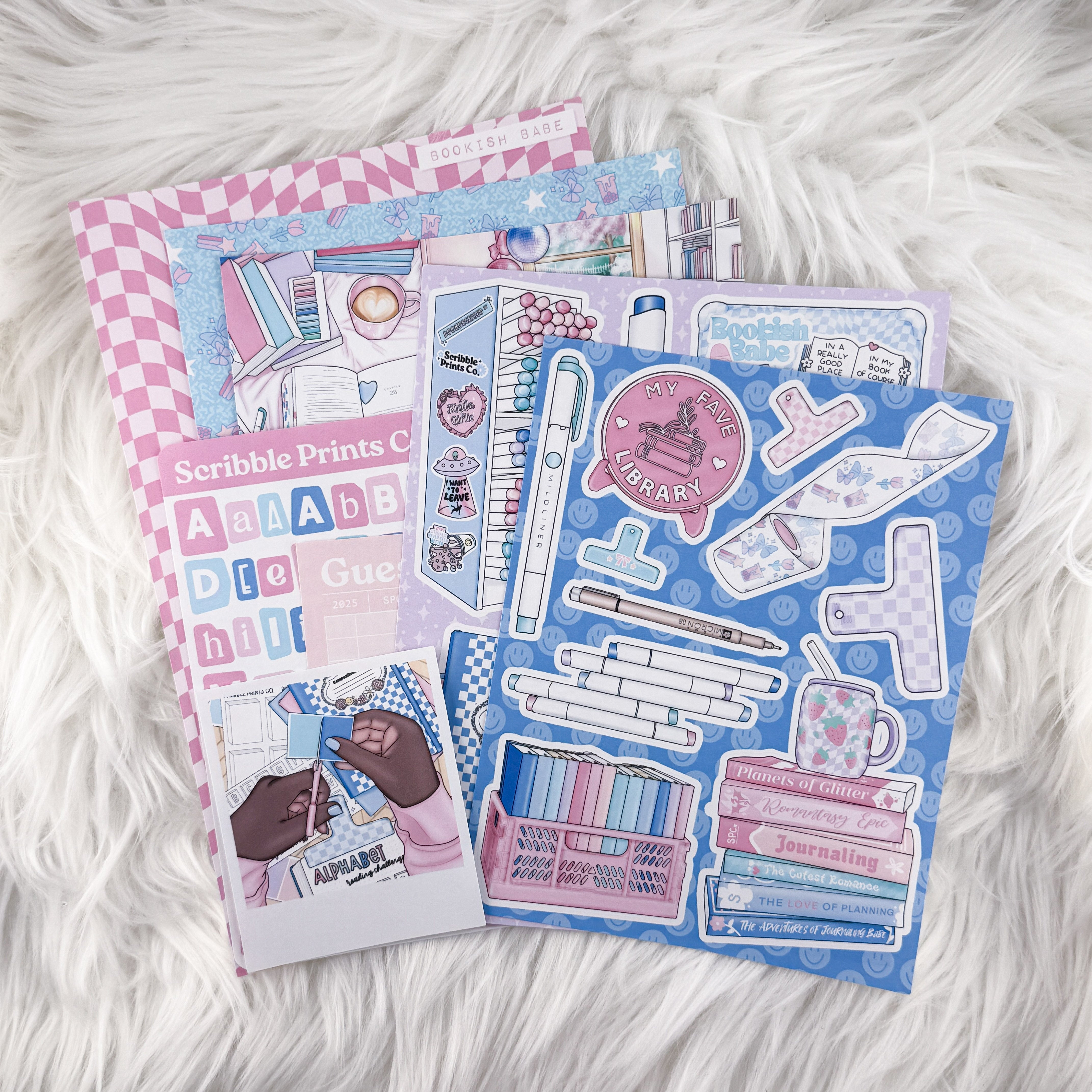 Bookish Babe – Junk Journal Collage Kit // Matte Sticker Collection