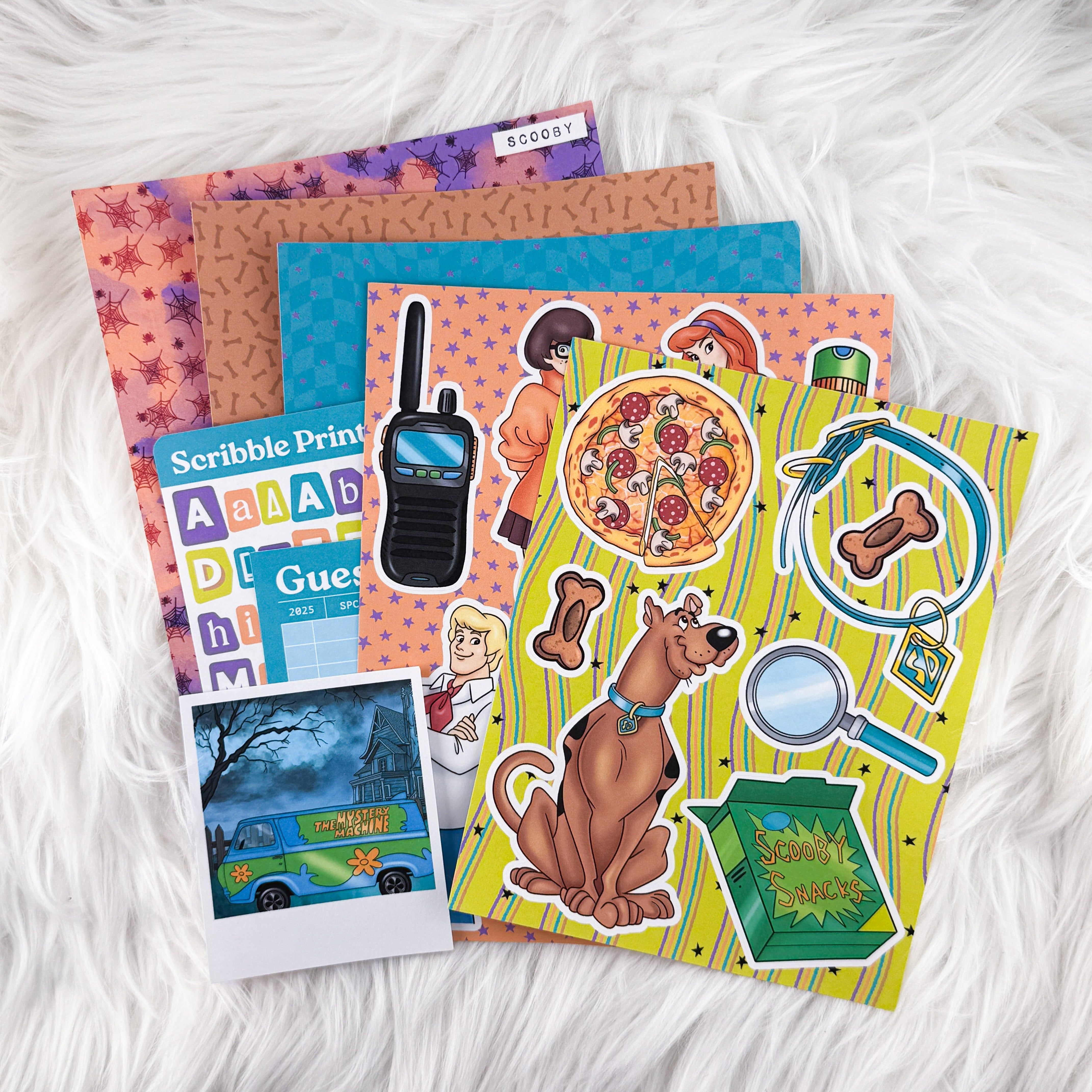 Scooby – Junk Journal Collage Kit // Matte Sticker Collection