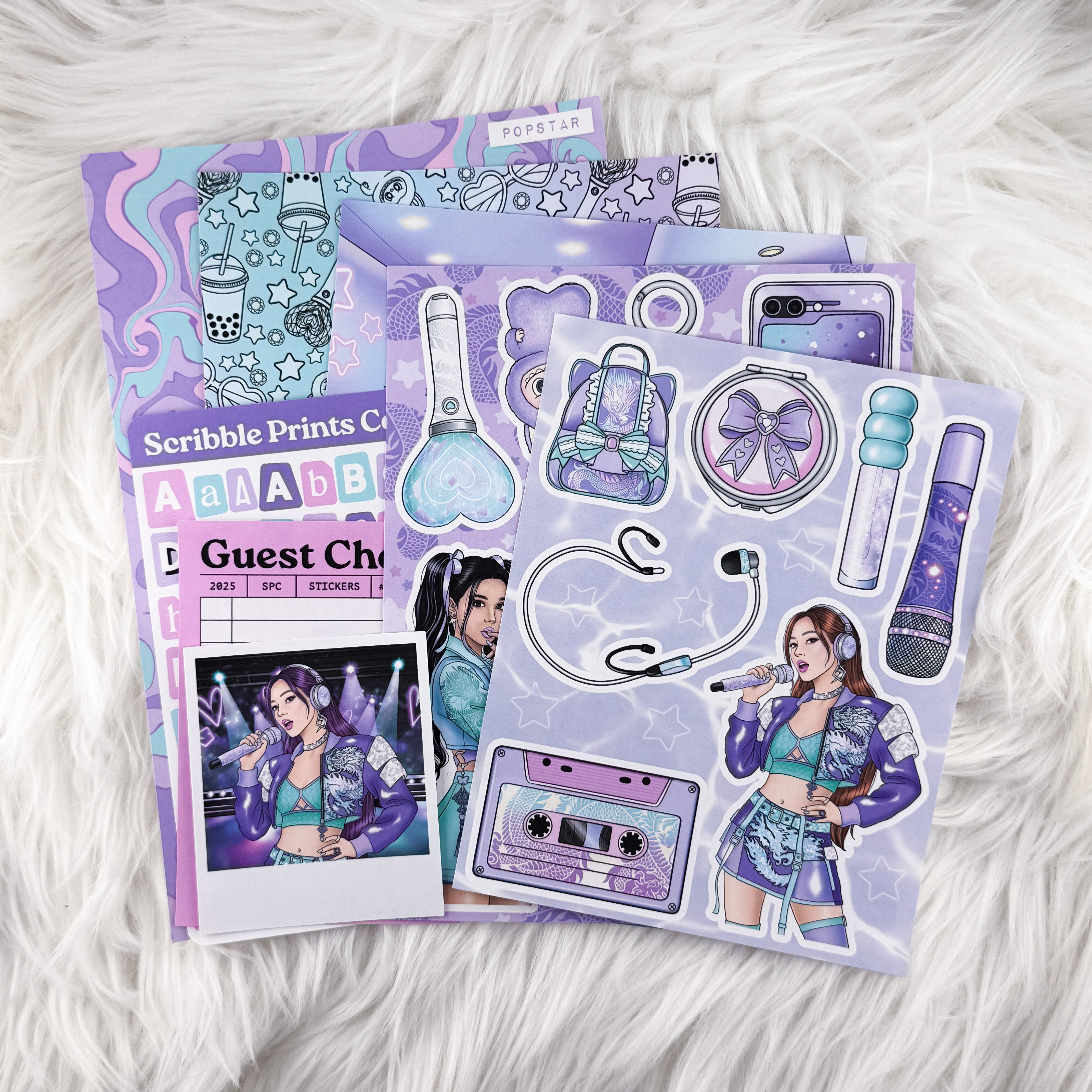 Popstar – Junk Journal Collage Kit // Matte Sticker Collection