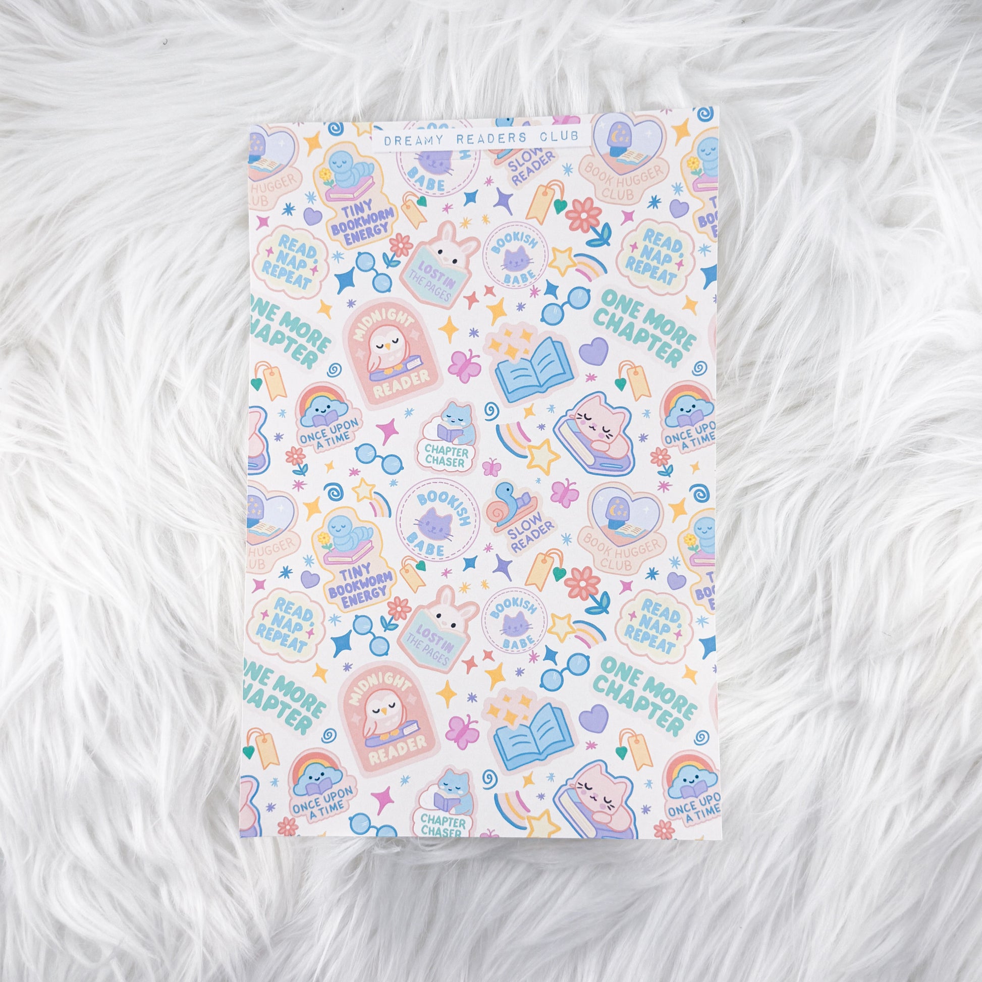 Dreamy Readers Club - A5 Matte Sticker Paper