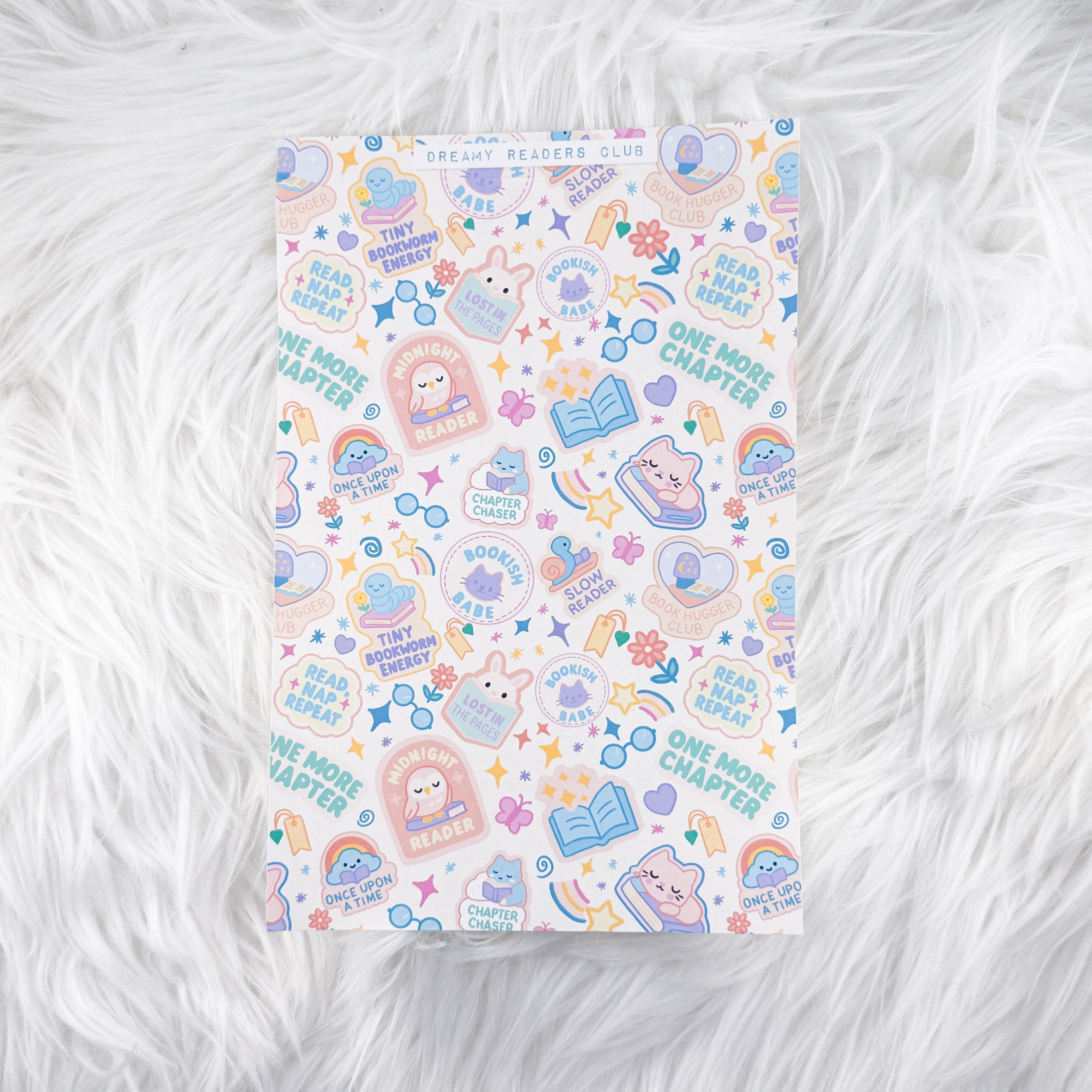 Dreamy Readers Club - A5 Matte Sticker Paper