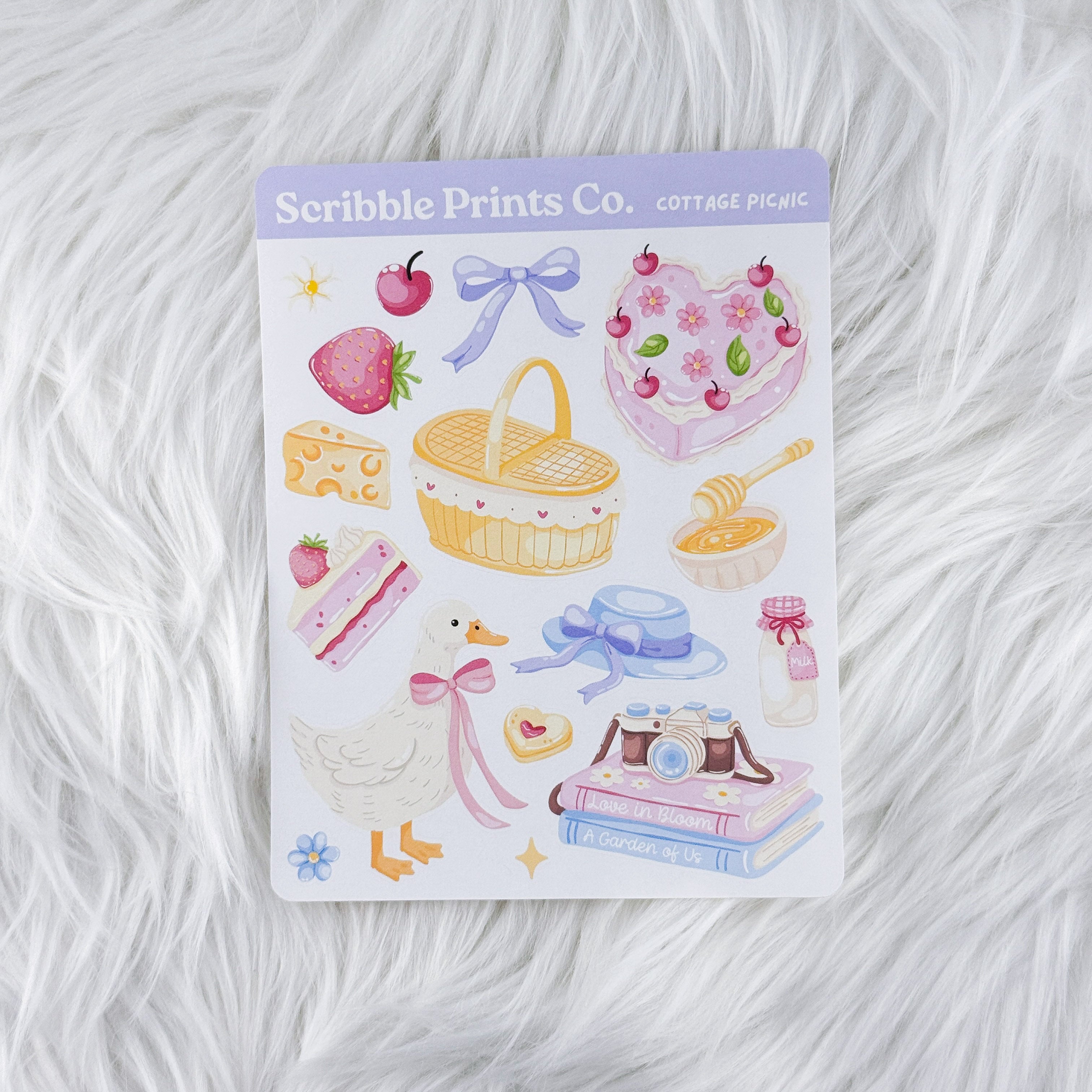 Cottage Picnic – Deco // Matte Journal Stickers
