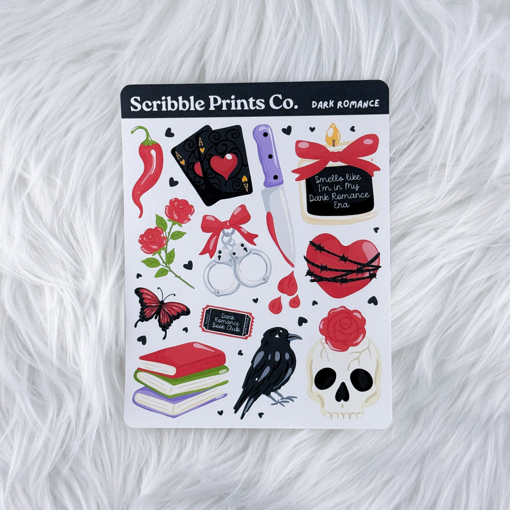 Dark Romance – Deco // Matte Journal Stickers
