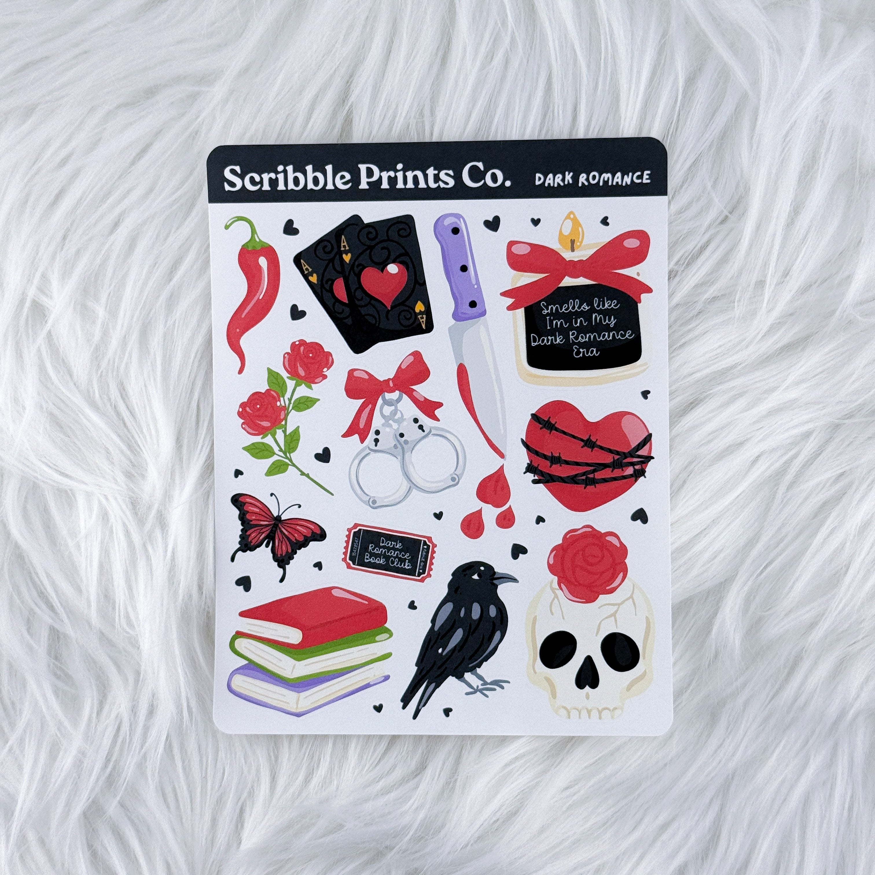 Dark Romance – Deco // Matte Journal Stickers