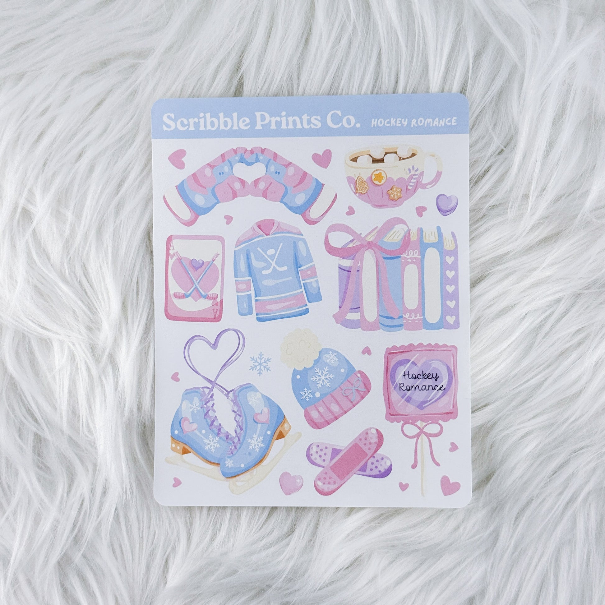 Hockey Romance – Journal Deco // Matte Stickers