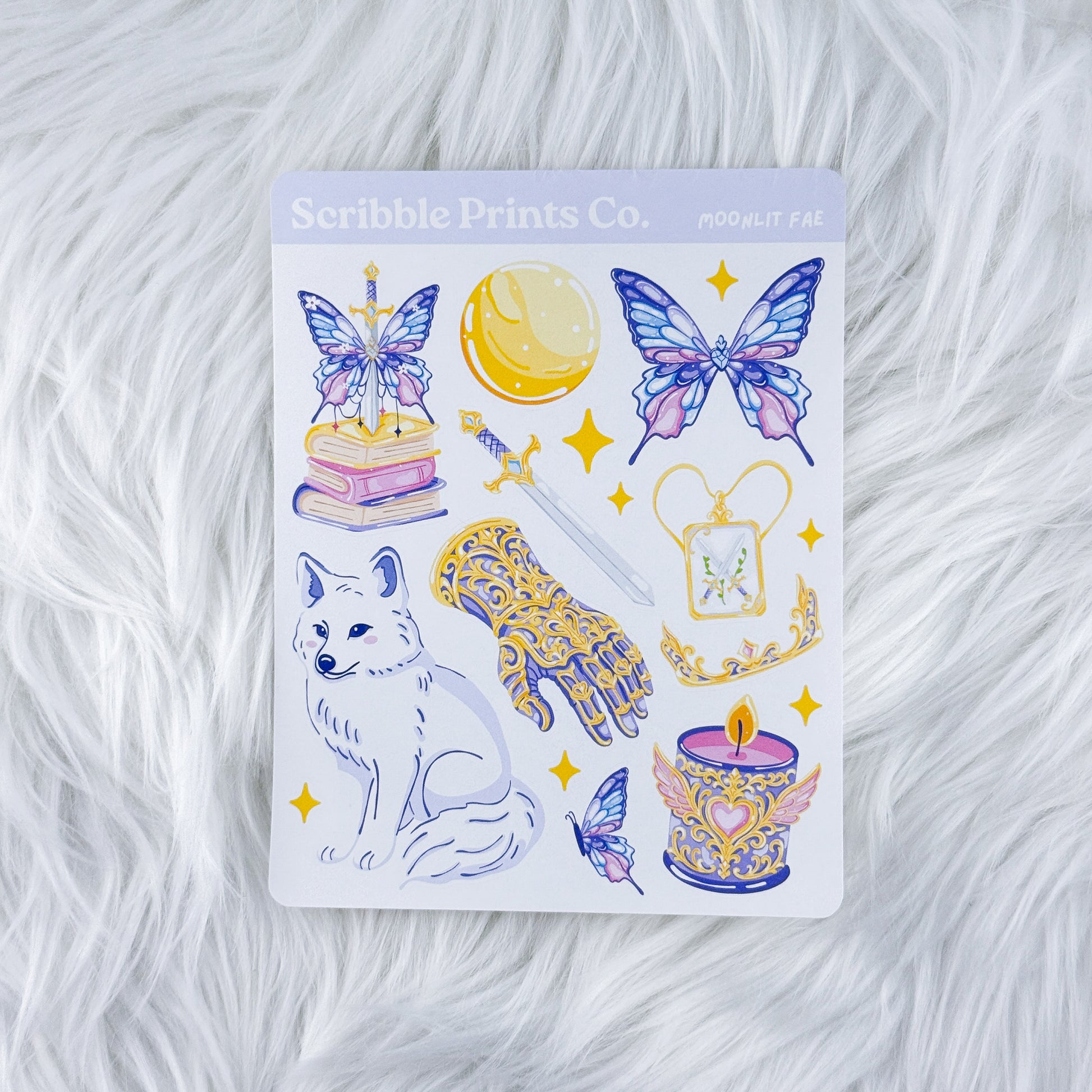 Moonlit Fae – Journal Deco // Matte Stickers