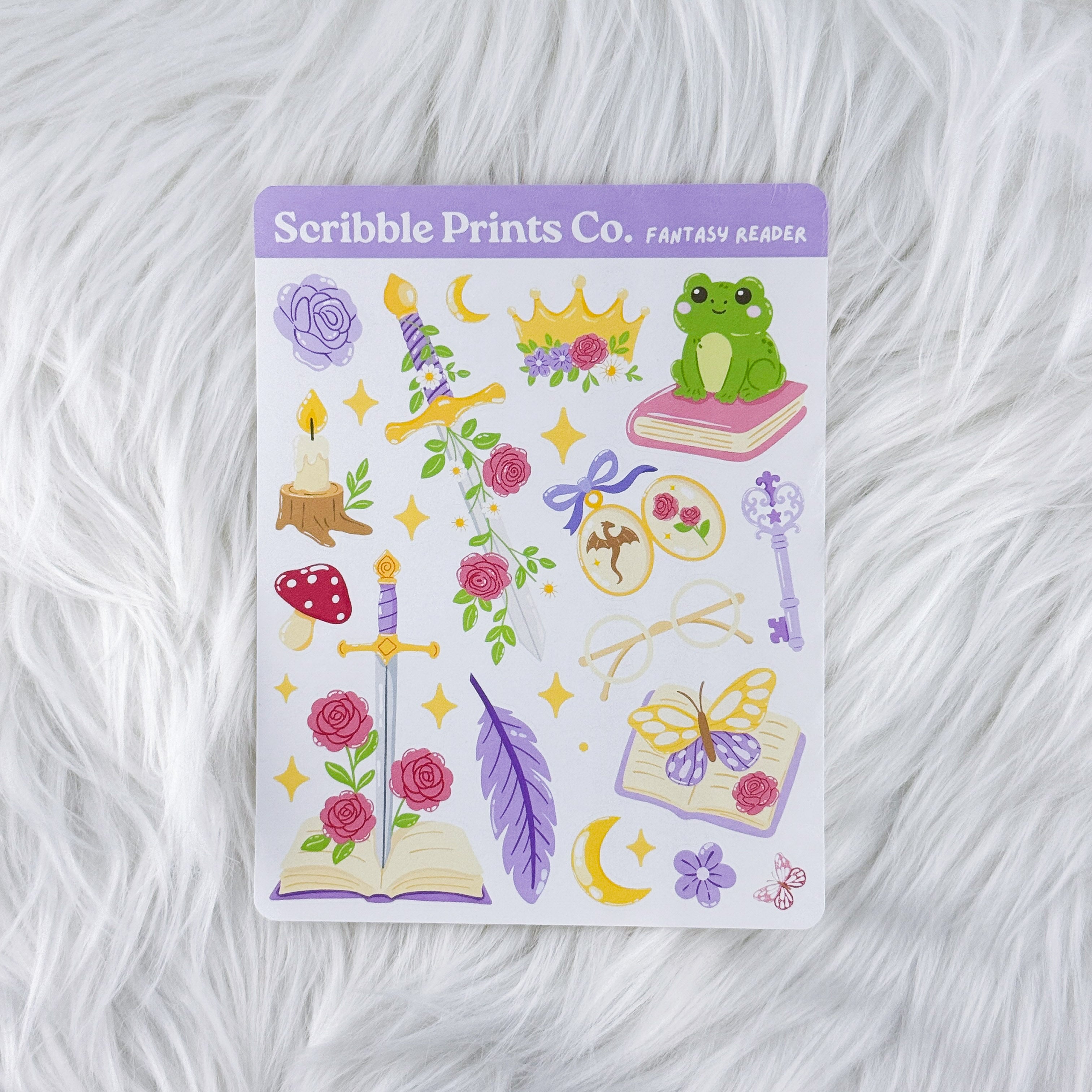 Fantasy Reader – Deco // Matte Journal Stickers