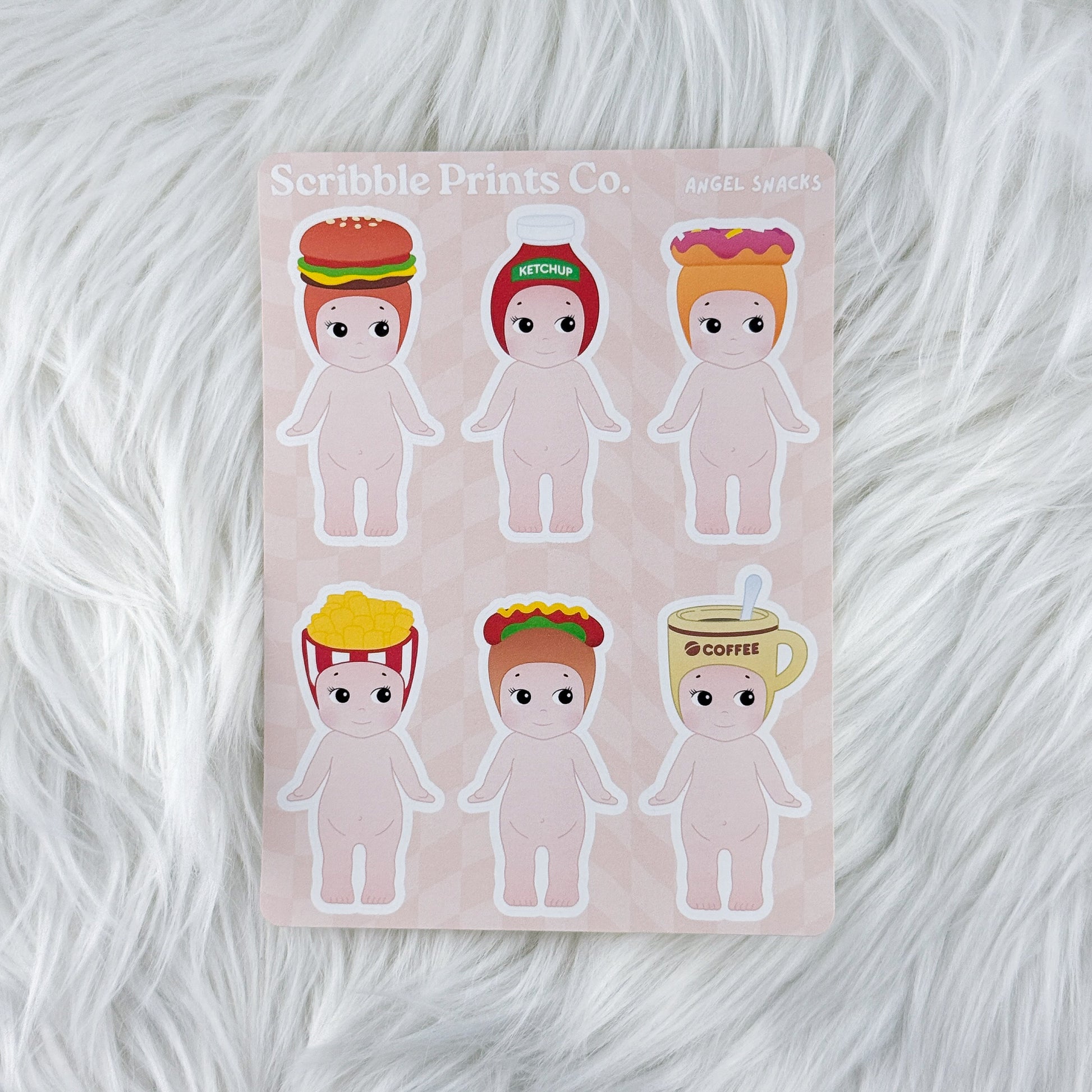 Angel Snacks – Deco // Matte Journal Stickers
