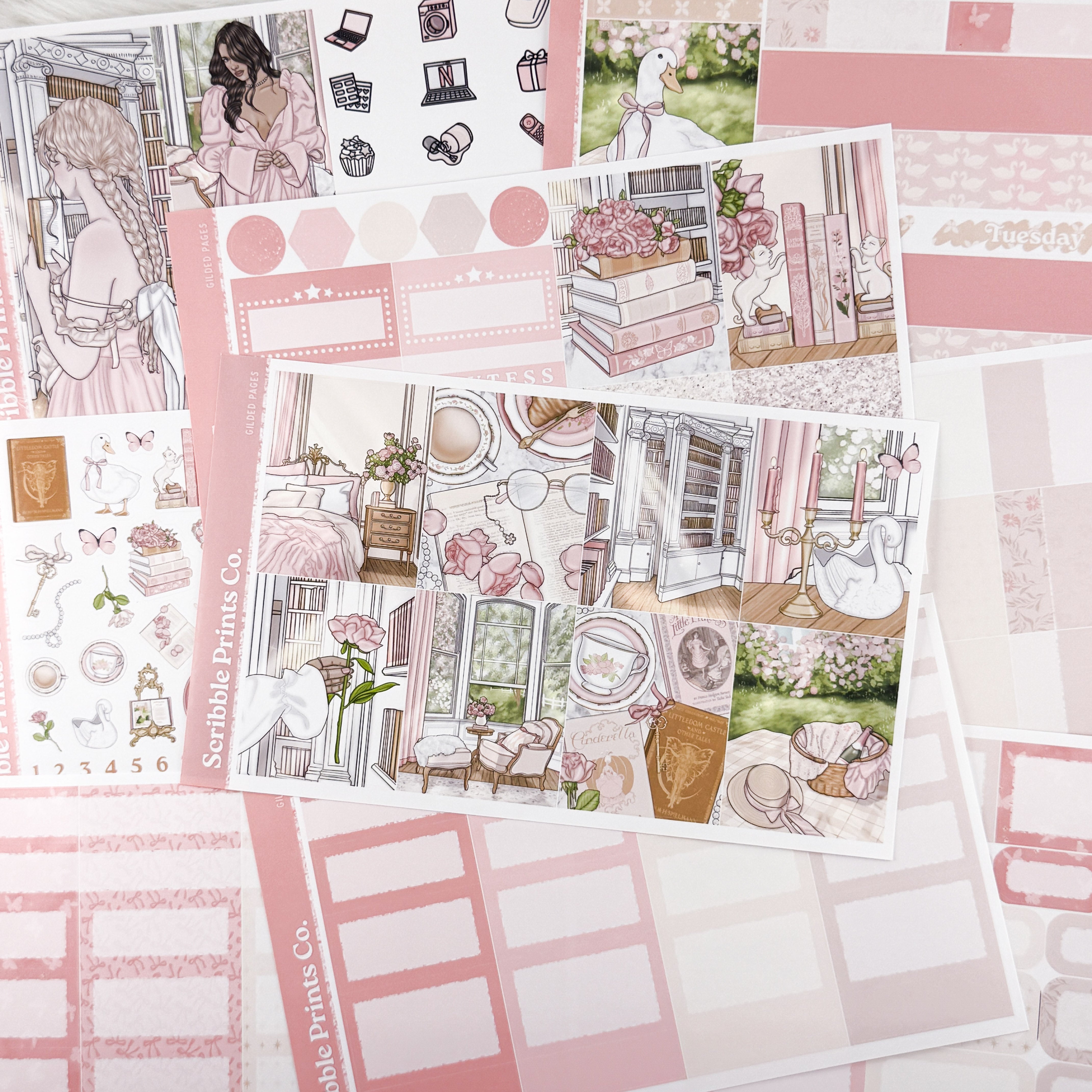 Gilded Pages – Glossy Weekly Planner Kit