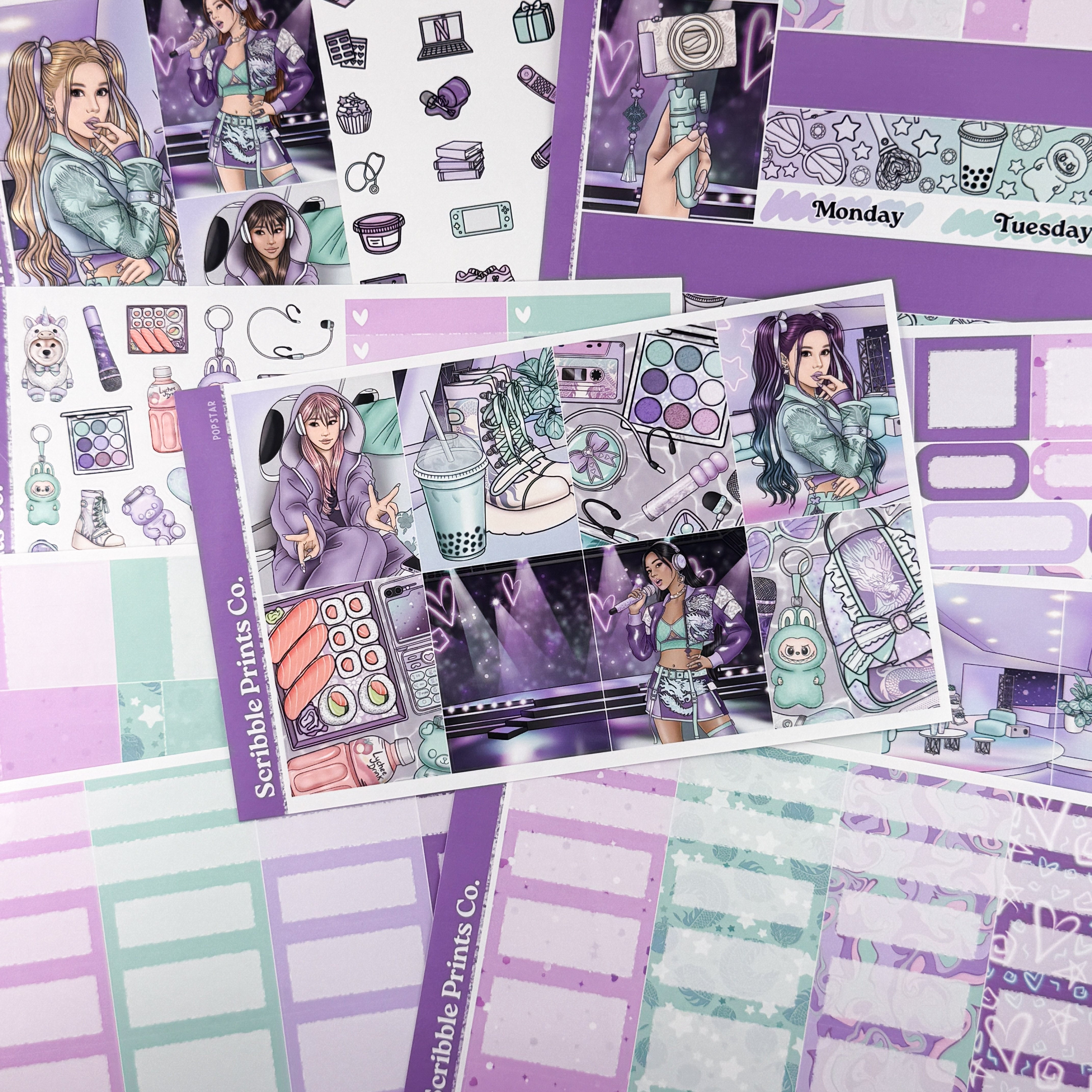 Popstar – Glossy Weekly Planner Kit